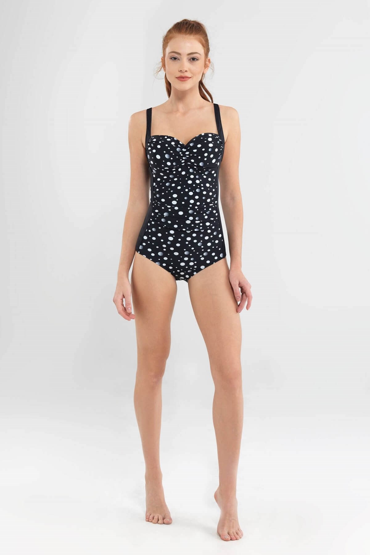 Blackspade Kadın Puantiyeli Siyah Toparlayıcı Mayo