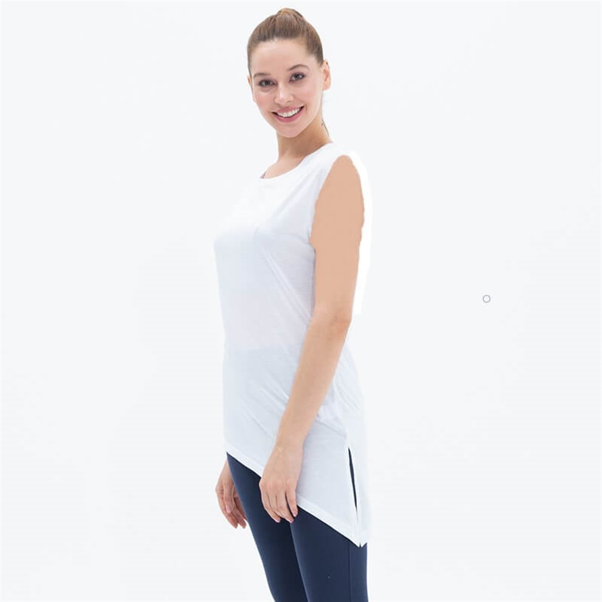 Blackspade Kadın Tensel Sıfır Yaka Kol T-shirt - Yeşil