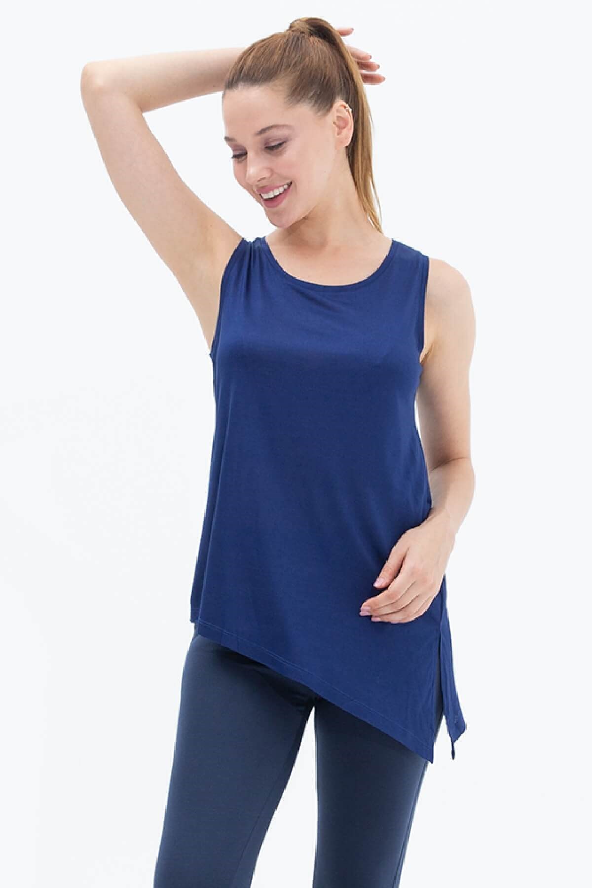 Blackspade Kadın Tensel Sıfır Yaka Kol T-shirt - Yeşil