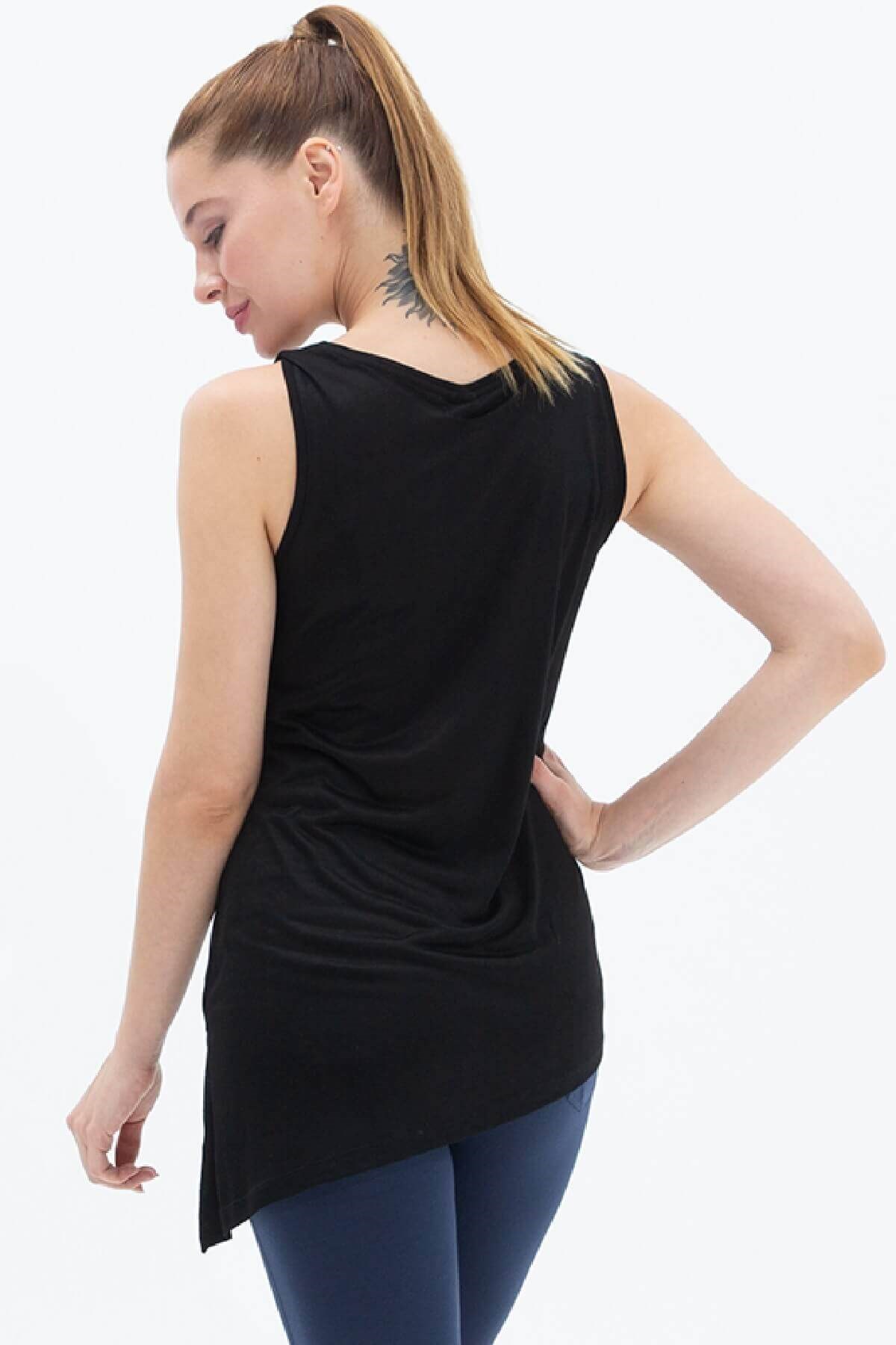 Blackspade Kadın Tensel Sıfır Yaka Kol T-shirt - Yeşil