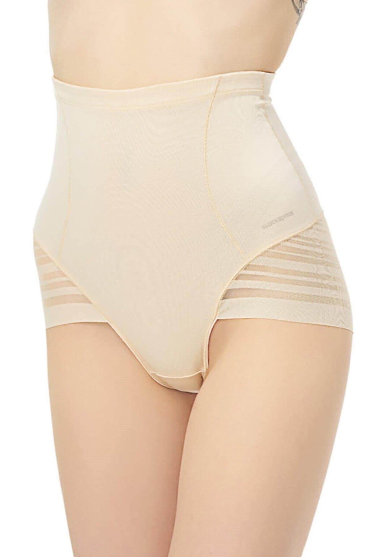 Blackspade Kadın Yüksek Bel Slip Korse Body Cotrol - Tül Detaylı