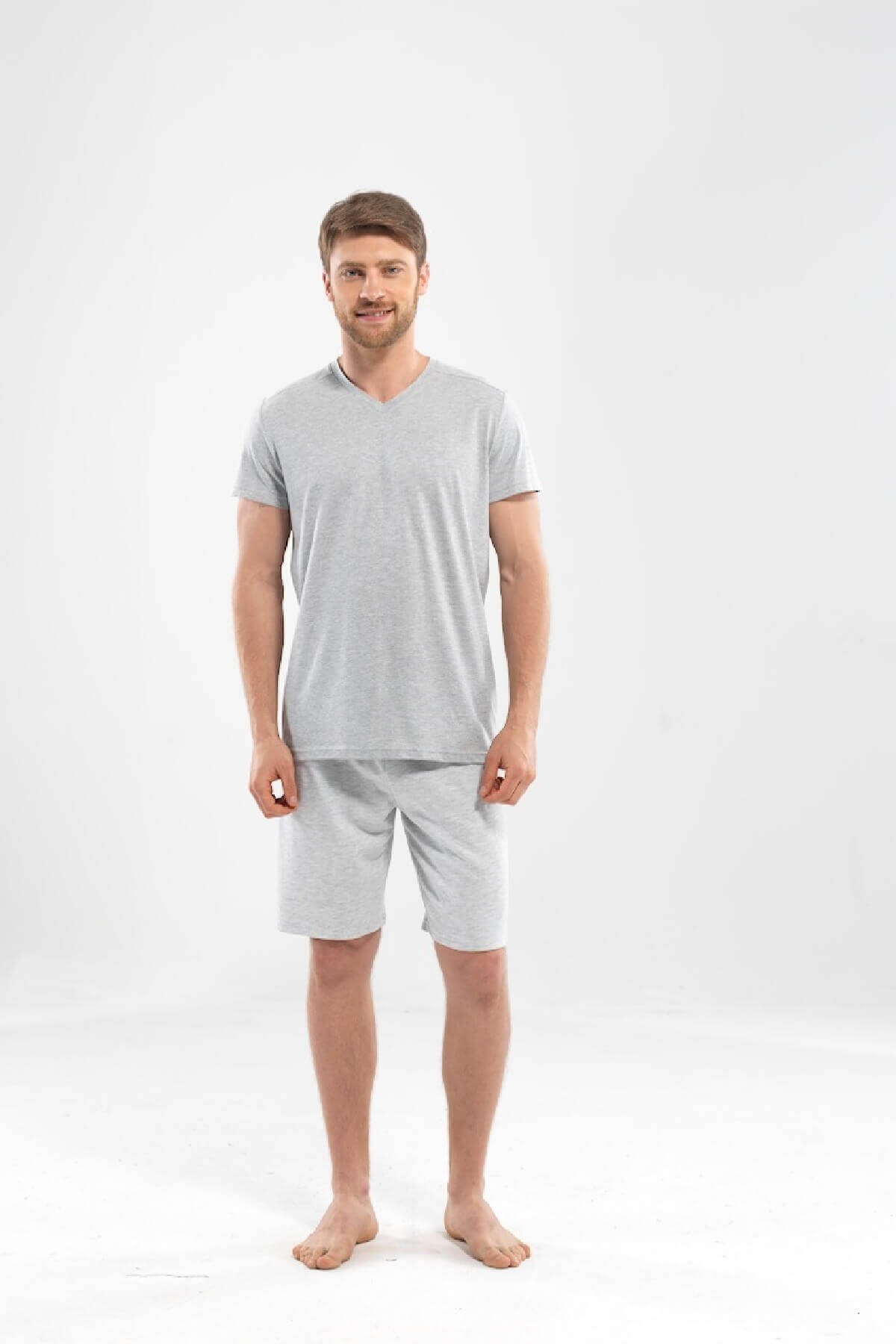 Blackspade Modal Erkek V Yaka T-shirt - Mavi