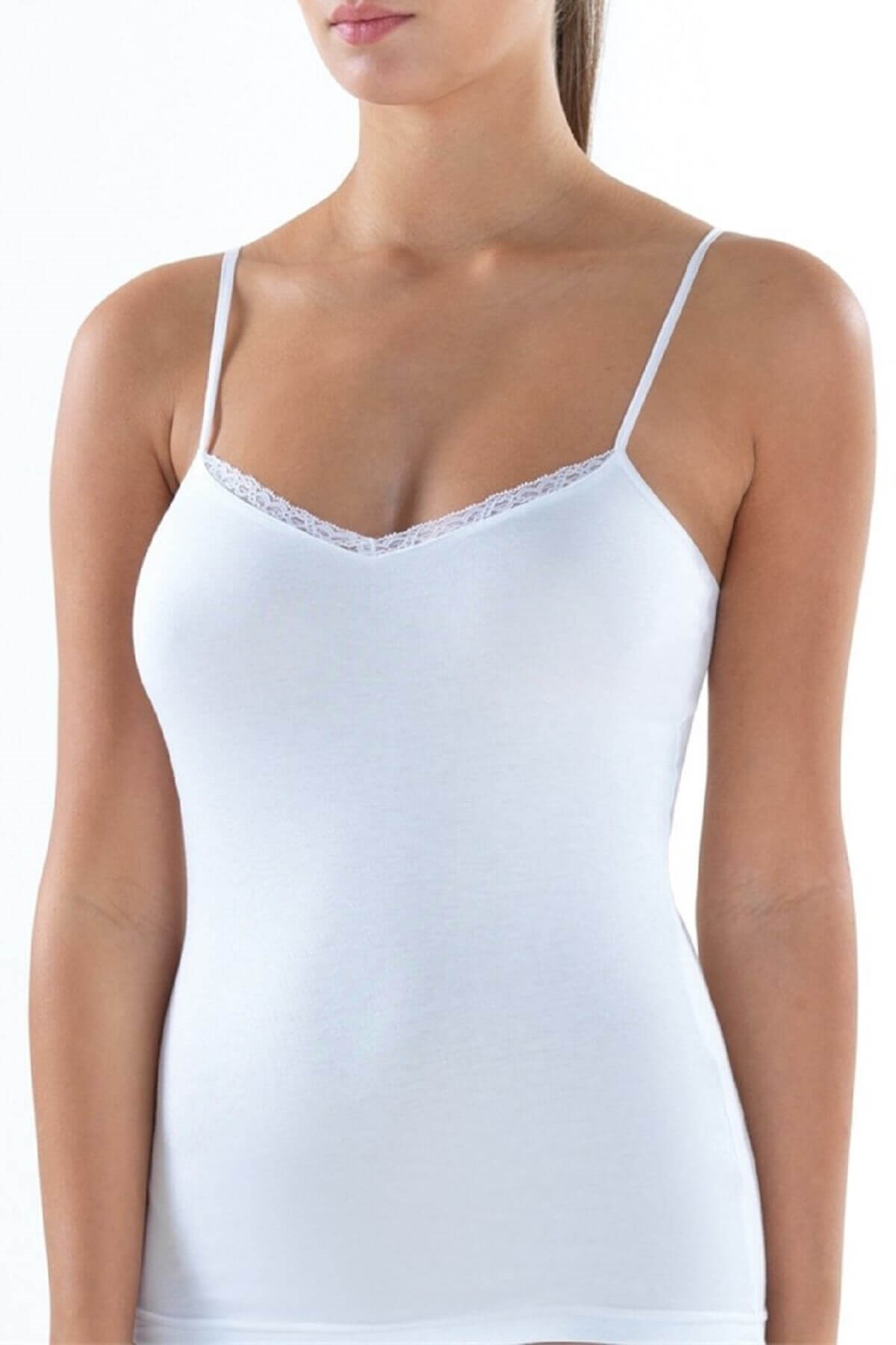 Blackspade Modal Kadın İnce Askılı Dantelli Atlet