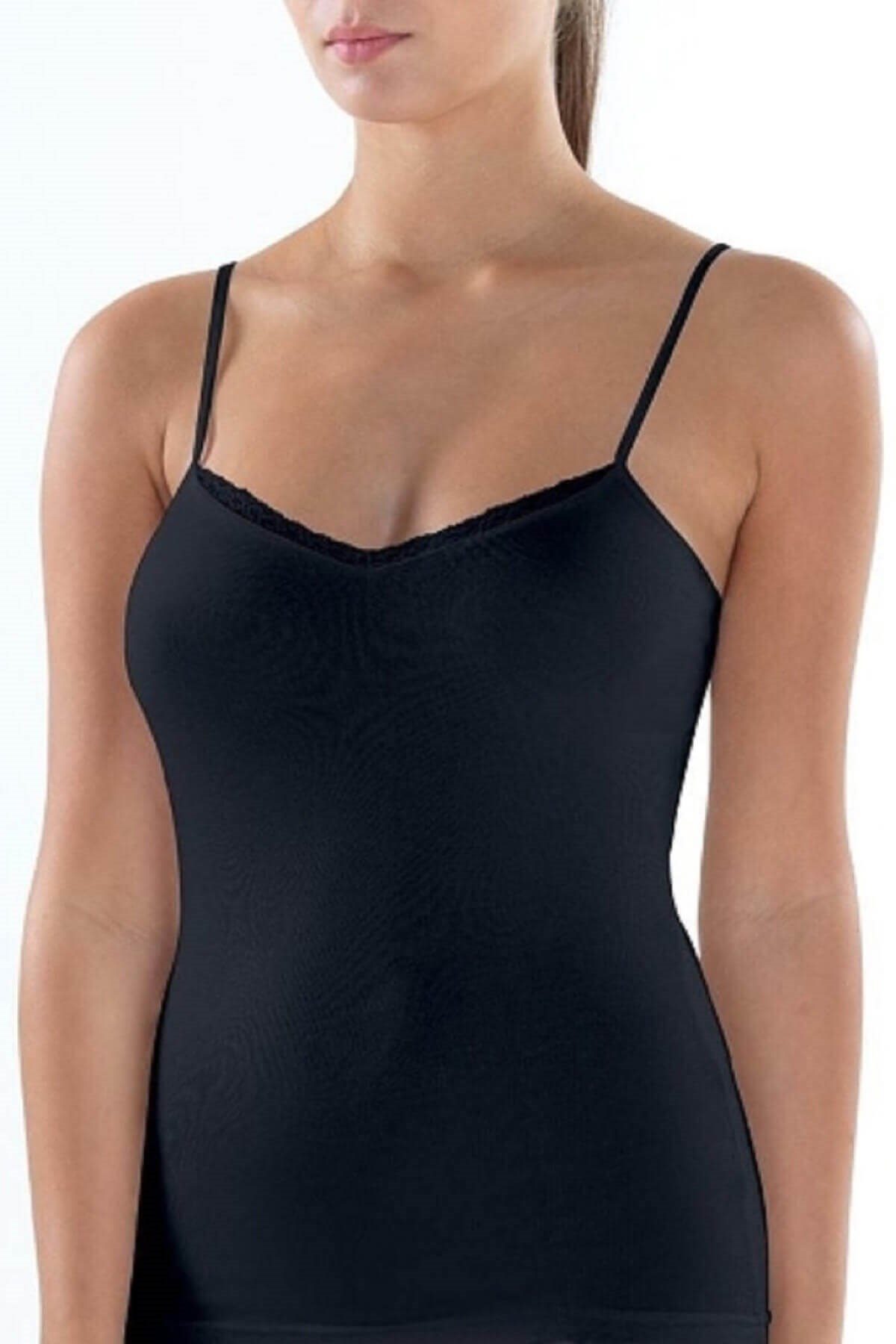 Blackspade Modal Kadın İnce Askılı Dantelli Atlet