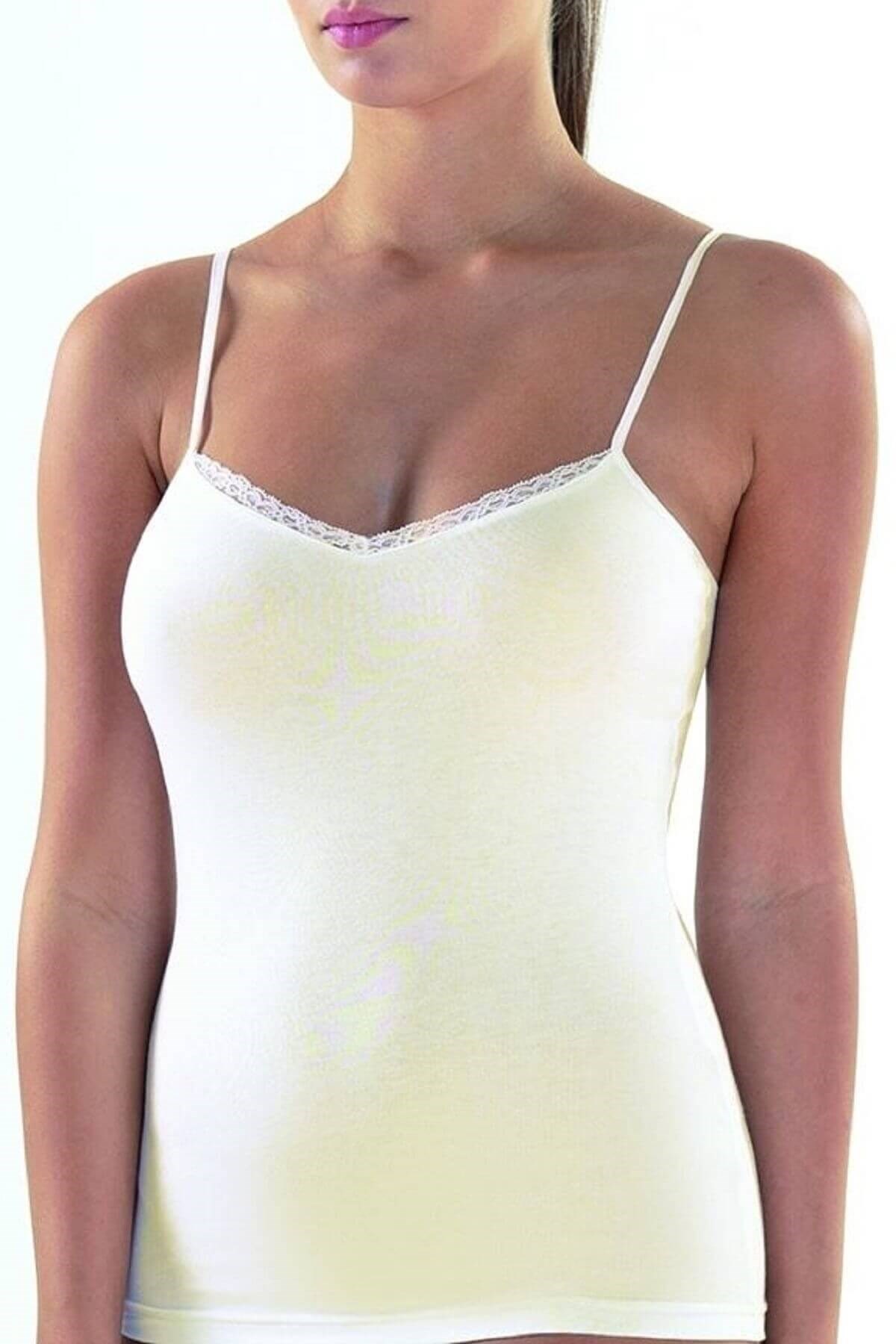 Blackspade Modal Kadın İnce Askılı Dantelli Atlet