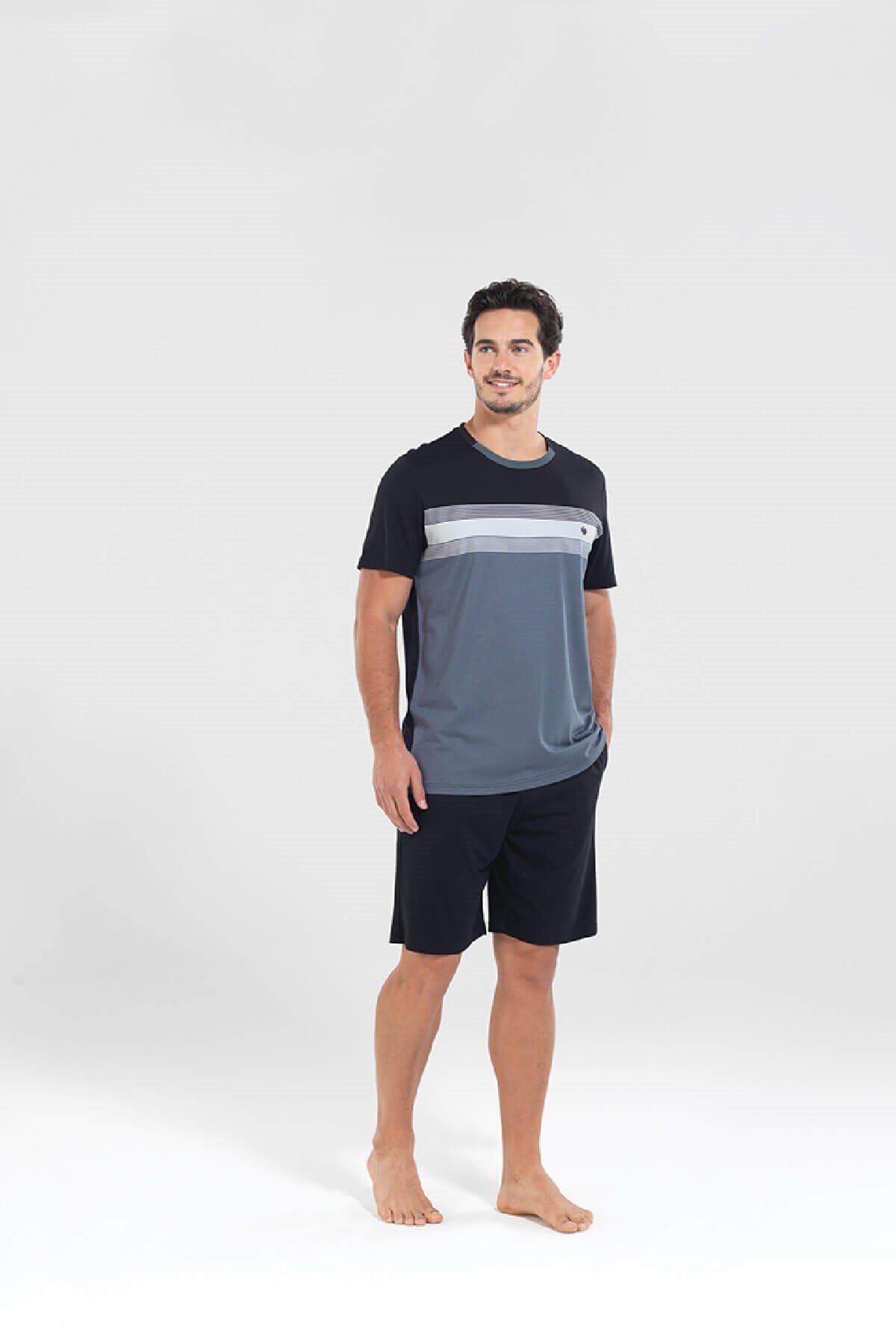 Blackspade Modal Yazlık Erkek Şort Takımı - Antrasit