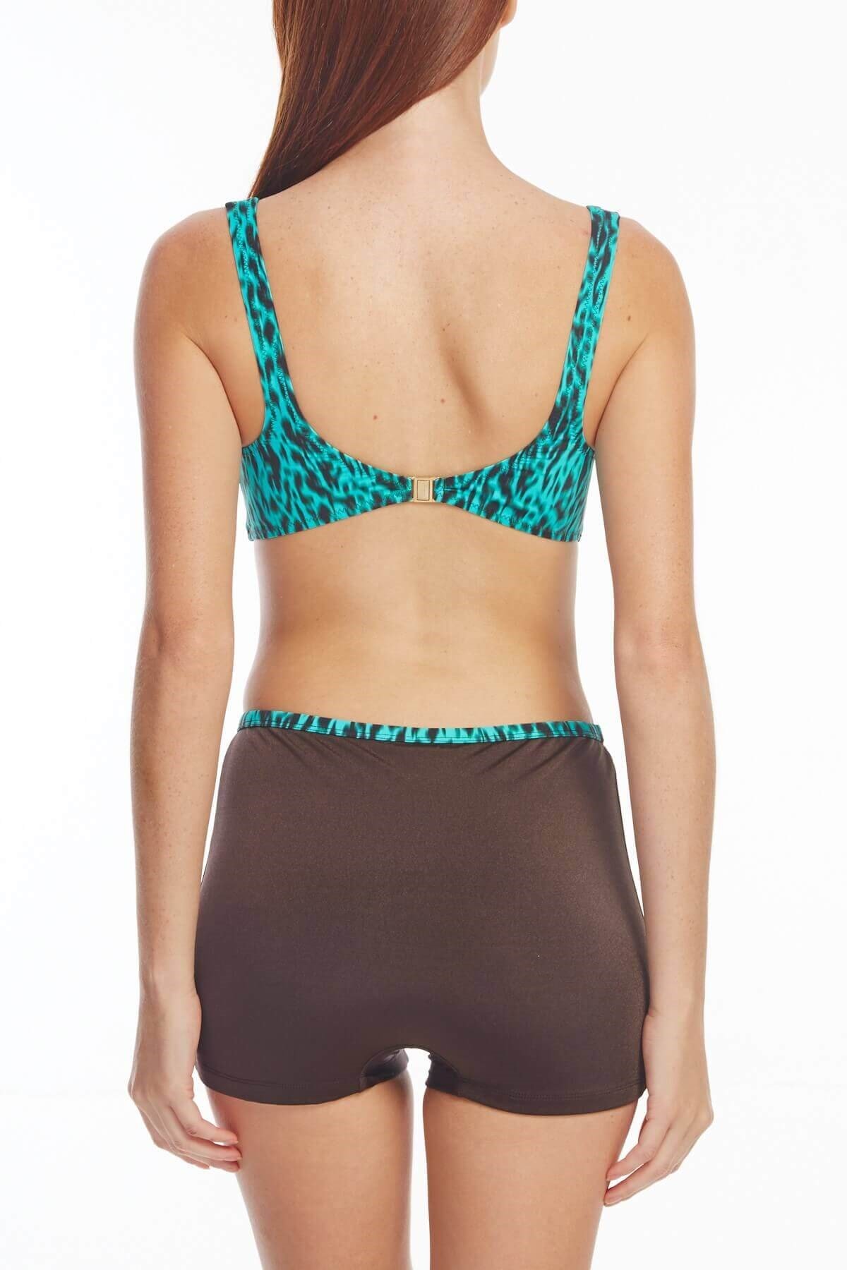 Dagi Şortlu Luplu Turkuaz Bikini Takımı