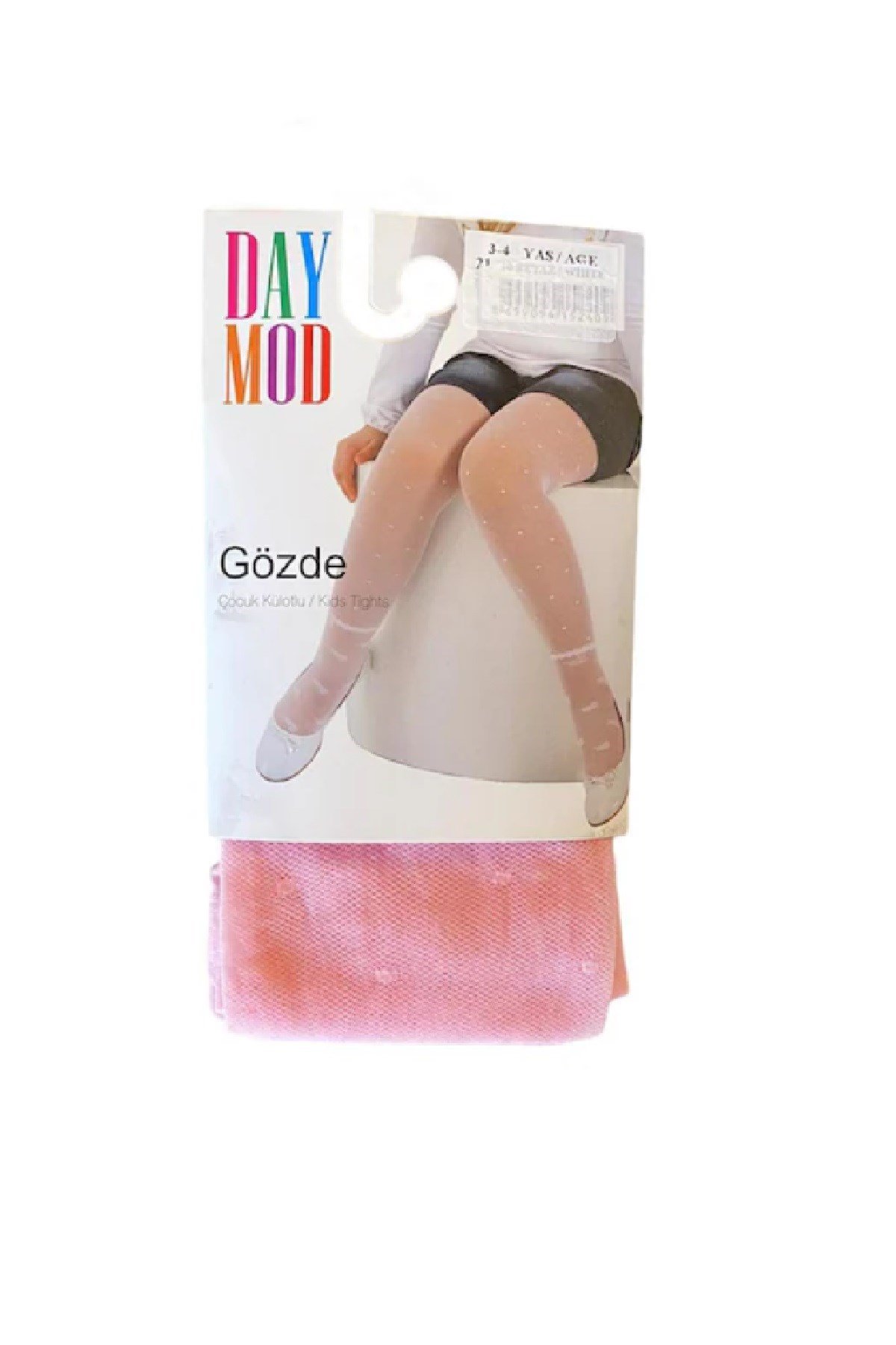 Daymod Gözde Desenli Tül File Çocuk Külotlu Çorap 30 Denye