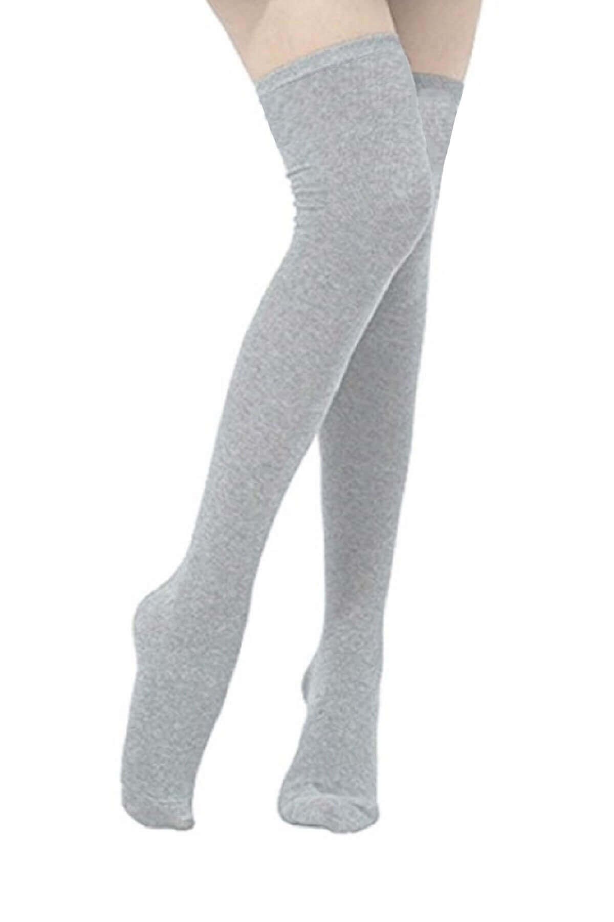 Diba Kadın Kışlık Gerçek Yün 2'li Paket Diz Üstü Çorap