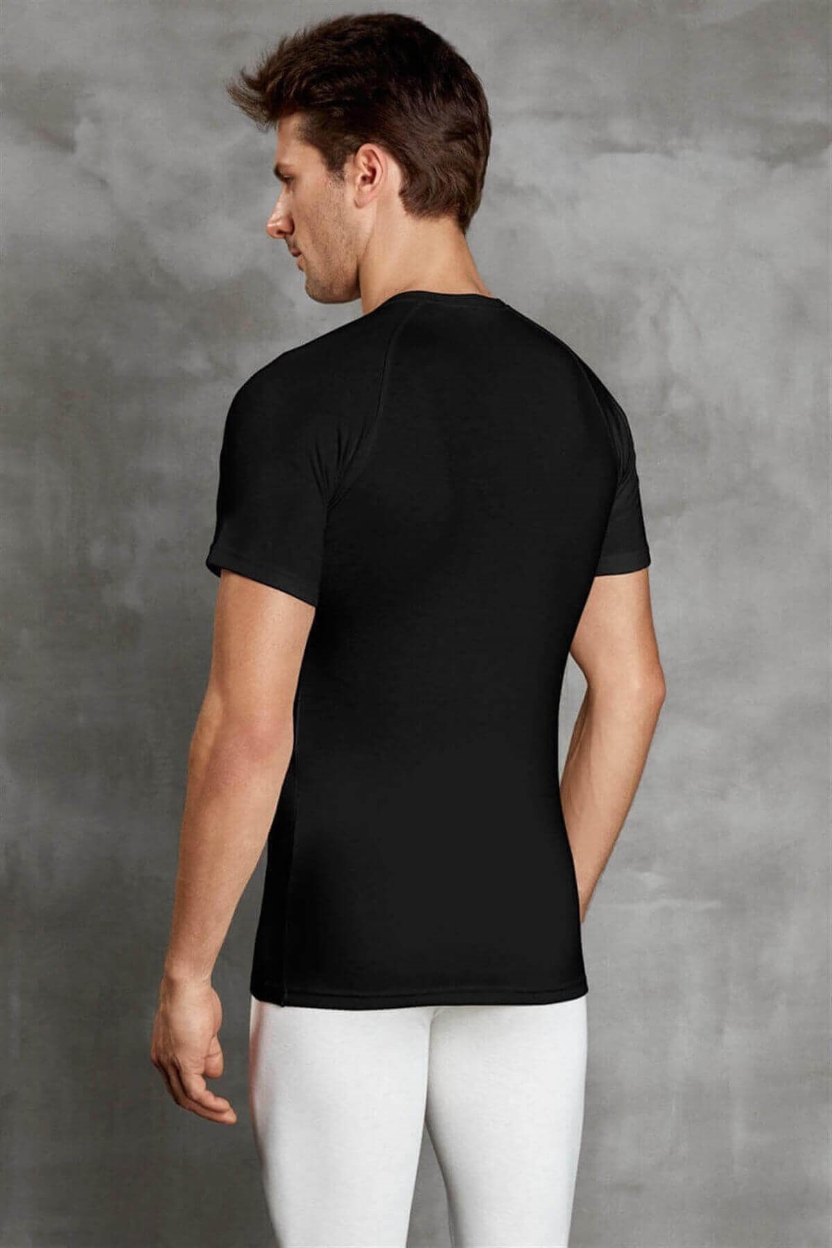 Doreanse 2885 Erkek Çift Etkili Ekstra Viloft Termal V Yaka İçlik T-shirt - Ekru