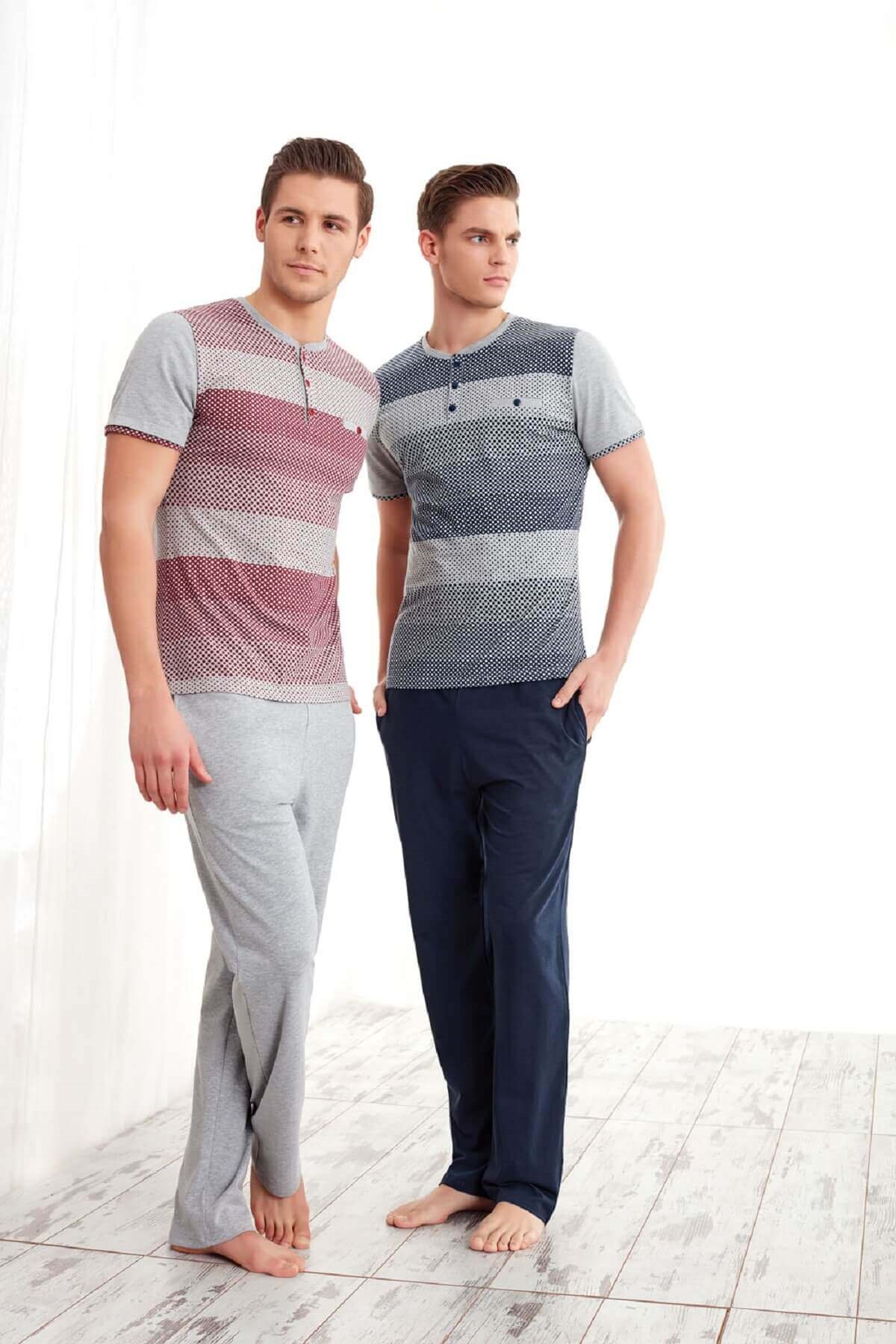 Doreanse Erkek Modal Kısa Kol Pijama Takımı - 4296