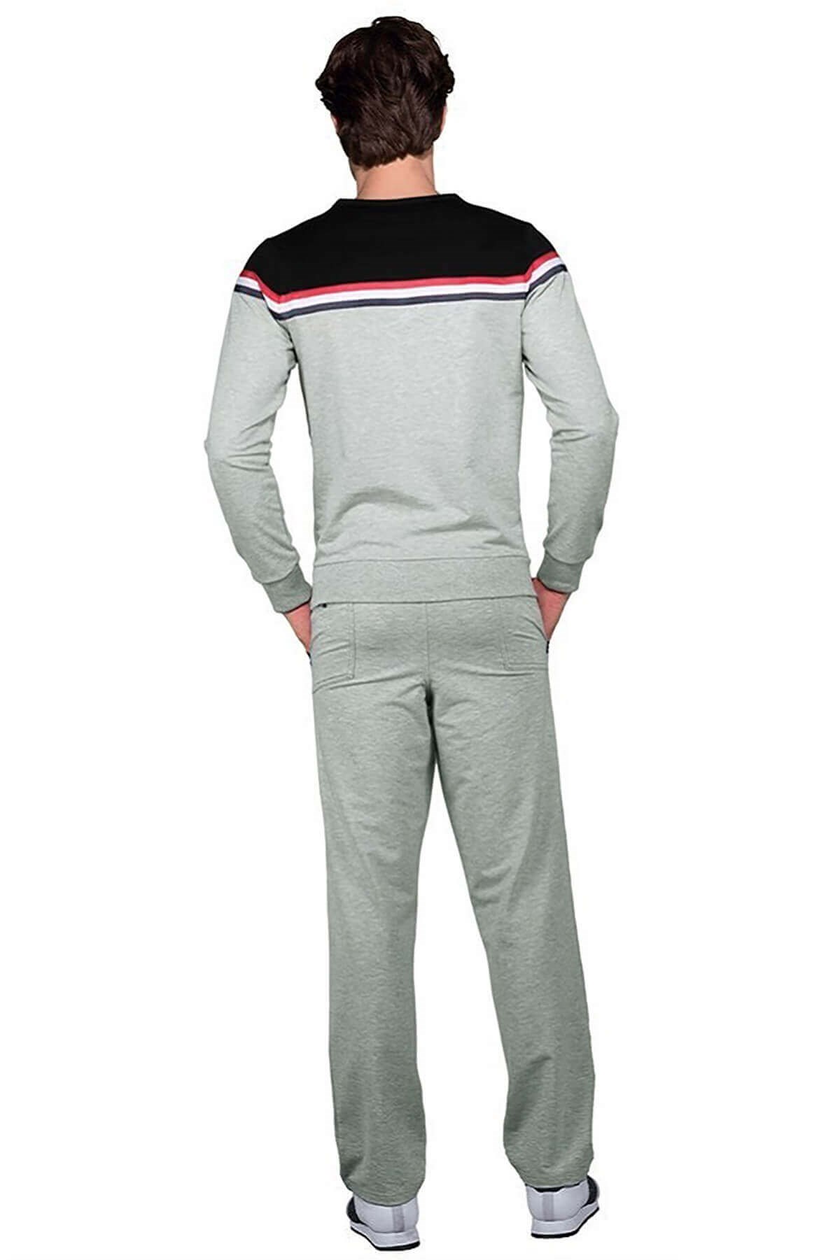 Doreanse Erkek Uzun Kol V Yaka Eşofman Takımı Grimelanj 4815