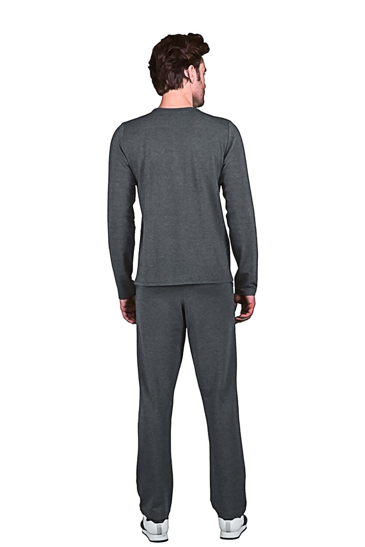 Doreanse Erkek Uzun Kol Yuvarlak Yaka Eşofman Takımı Antrasit 4830