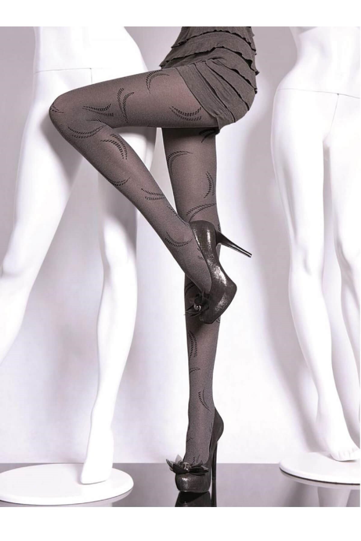 Fiore HILDA 40 Den Desenli Kaçmayan Külotlu Çorap