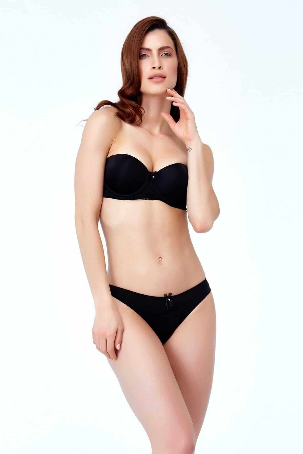 Golshan Ekstra Destekli Push Up Dantelli Straplez Sütyen