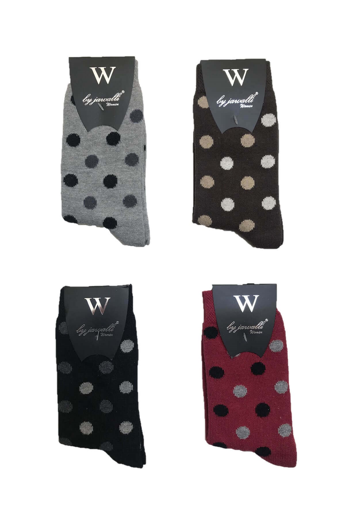 Jawalli Kadın Kışlık Kalın Soket Çorap 4'lü Paket
