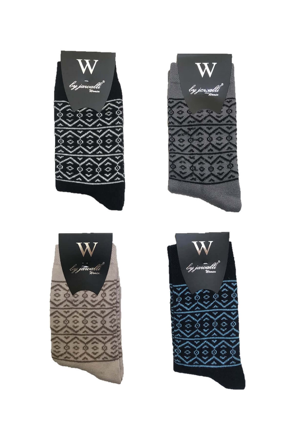 Jawalli Kadın Kışlık Kalın Soket Çorap 4'lü Paket