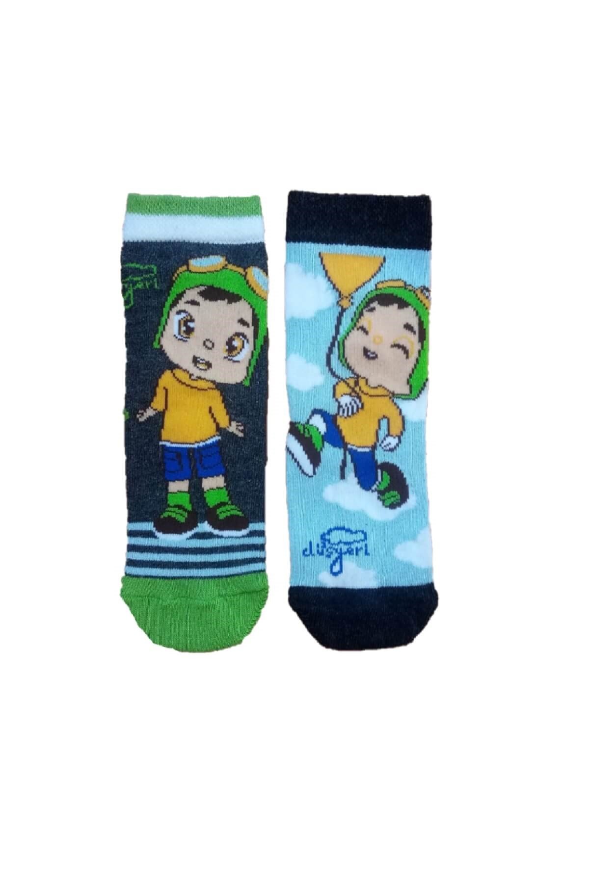 Leliko - Lisanslı Çizgi Film Karakter Baskılı 2'li Paket 4 Mevsim Soket Çorap