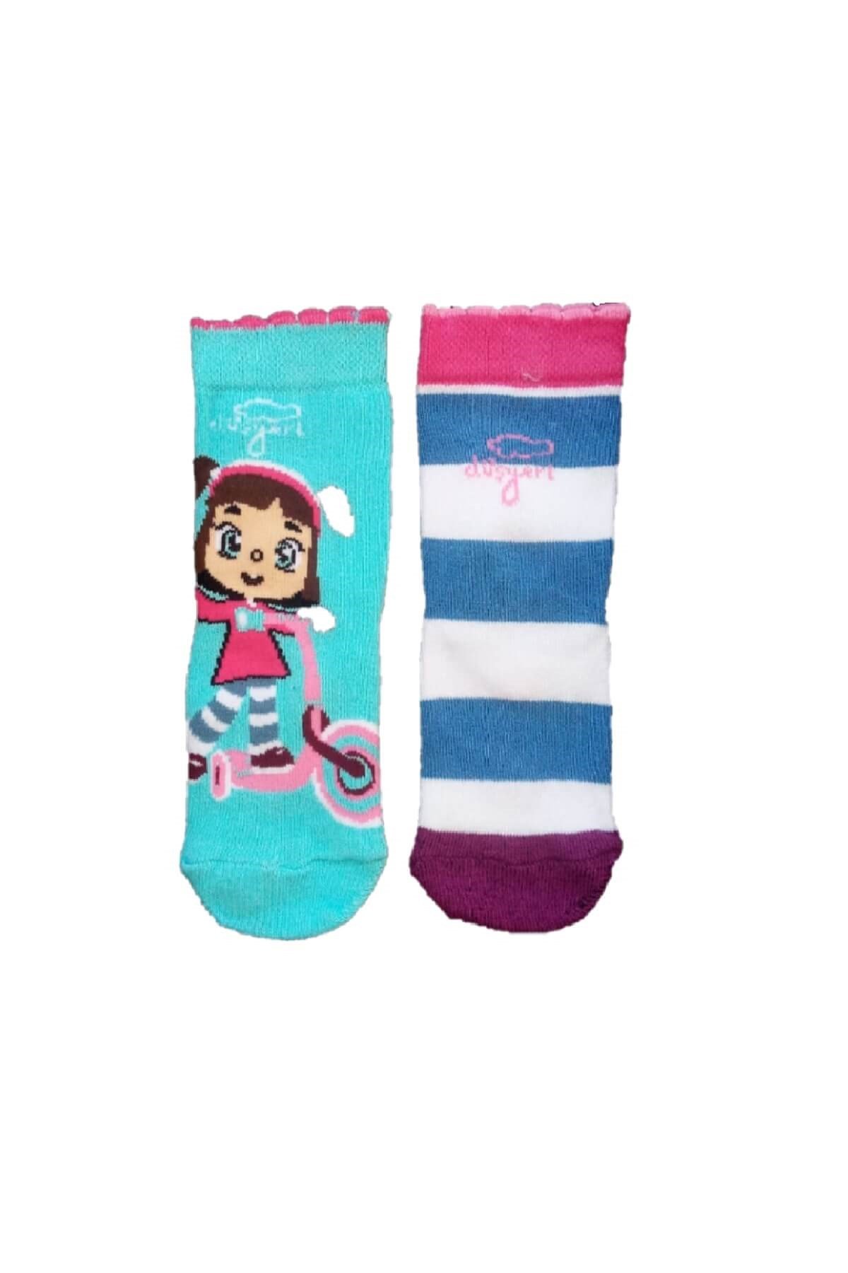 Leliko - Lisanslı Çizgi Film Karakter Baskılı 2'li Paket 4 Mevsim Soket Çorap