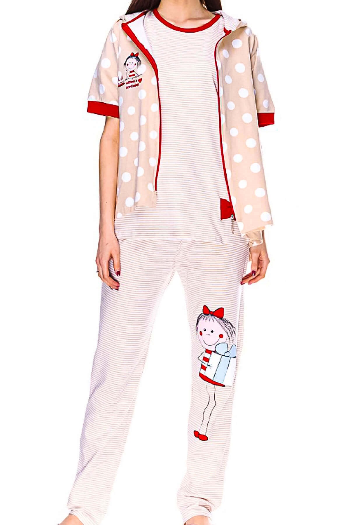 Limissi Kadın 3'lü Set Pijama Takımı