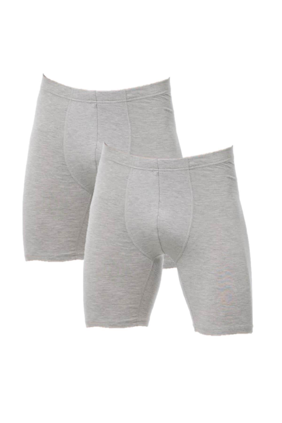 Malabadi 018 2'li Paket Erkek Uzun Paçalı Modal Boxer