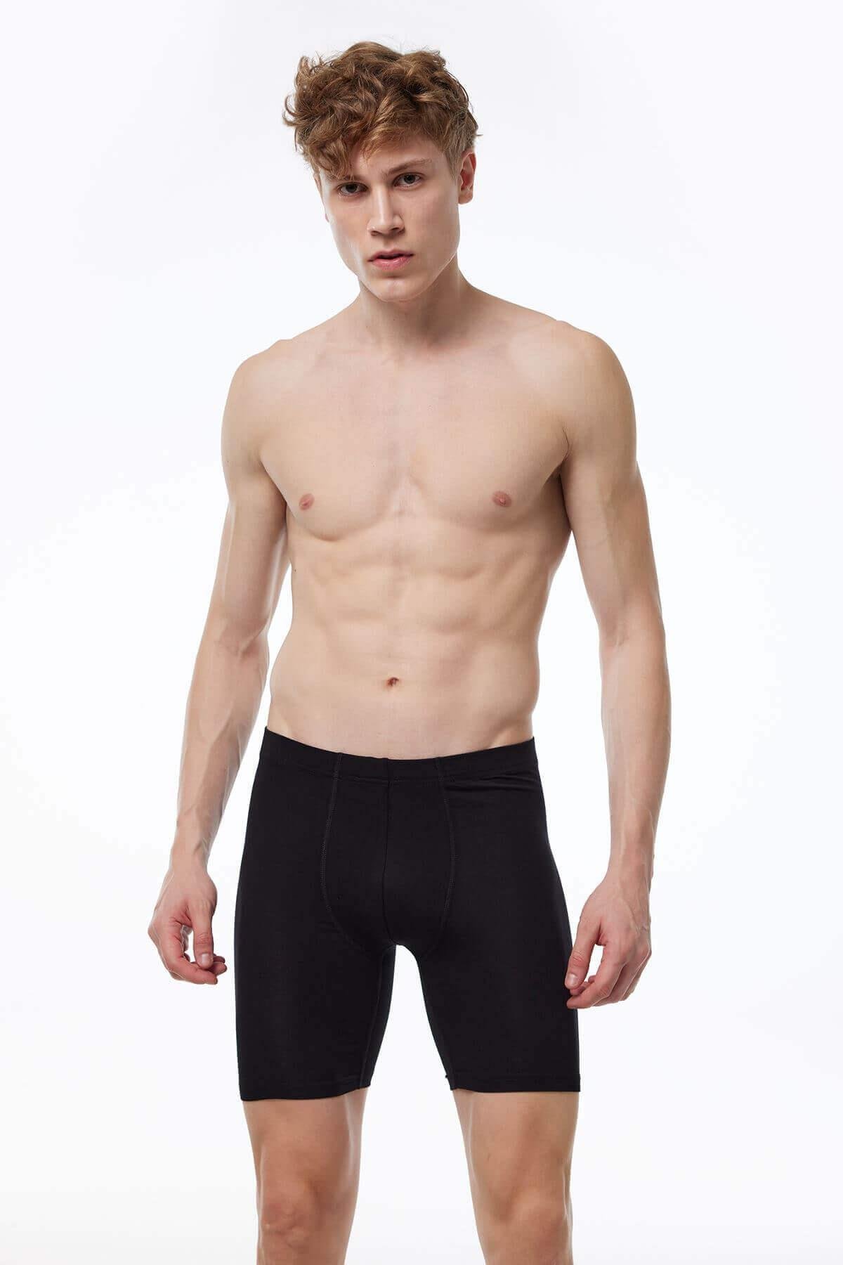 Malabadi 018 2'li Paket Erkek Uzun Paçalı Modal Boxer