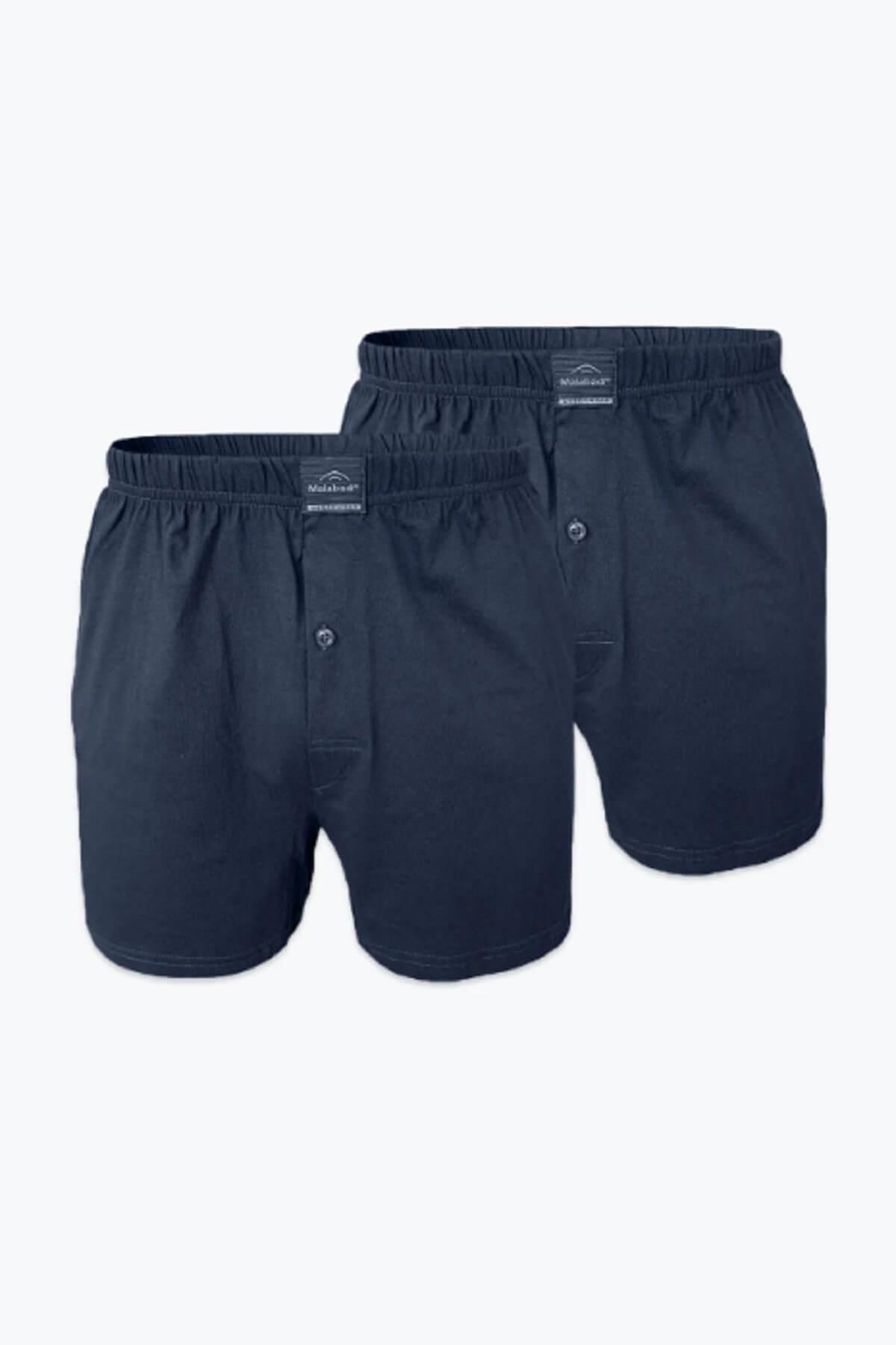 Malabadi 024 2'Li Paket Erkek Geniş Kalıp %100 Pamuk Boxer