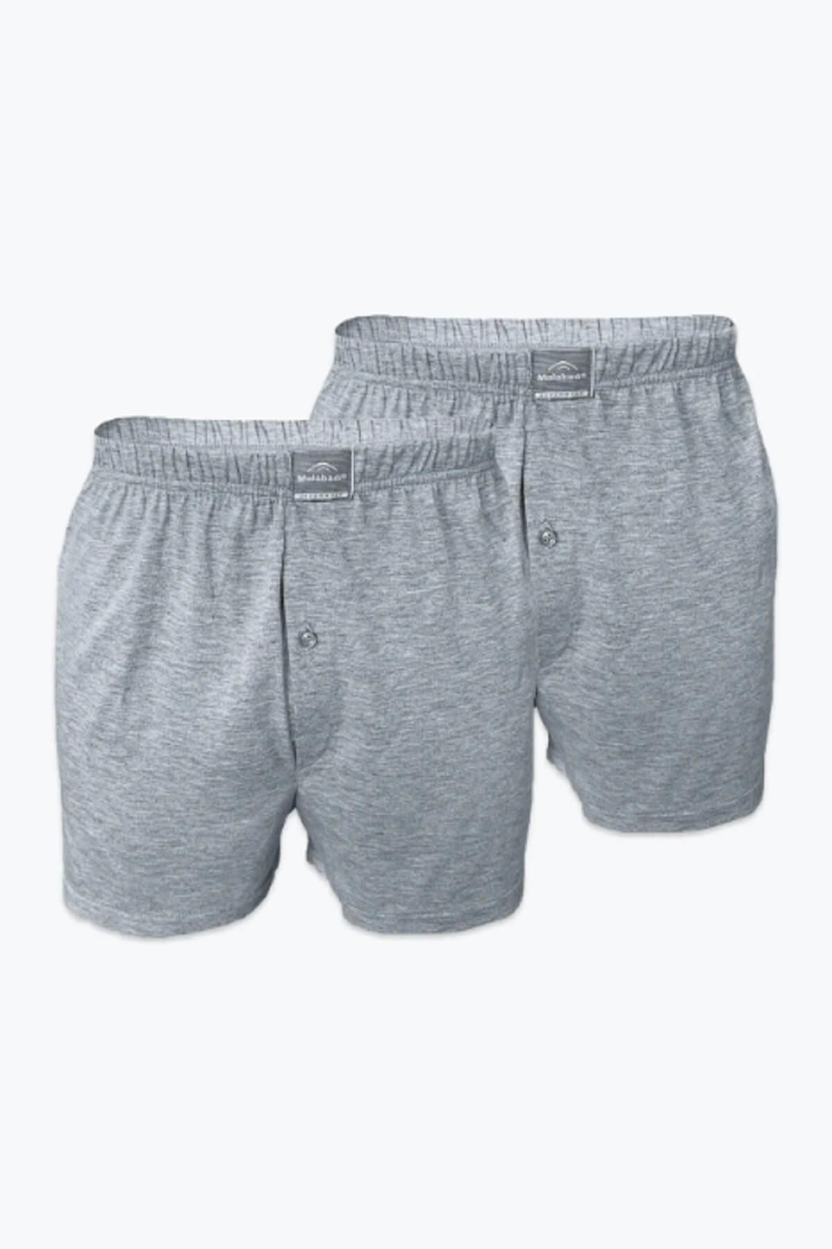 Malabadi 024 2'Li Paket Erkek Geniş Kalıp %100 Pamuk Boxer