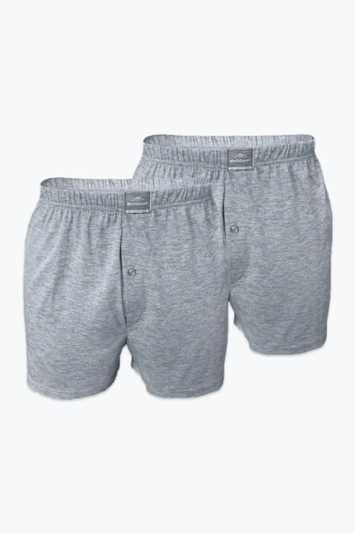 Malabadi 024 2'Li Paket Erkek Geniş Kalıp %100 Pamuk Boxer