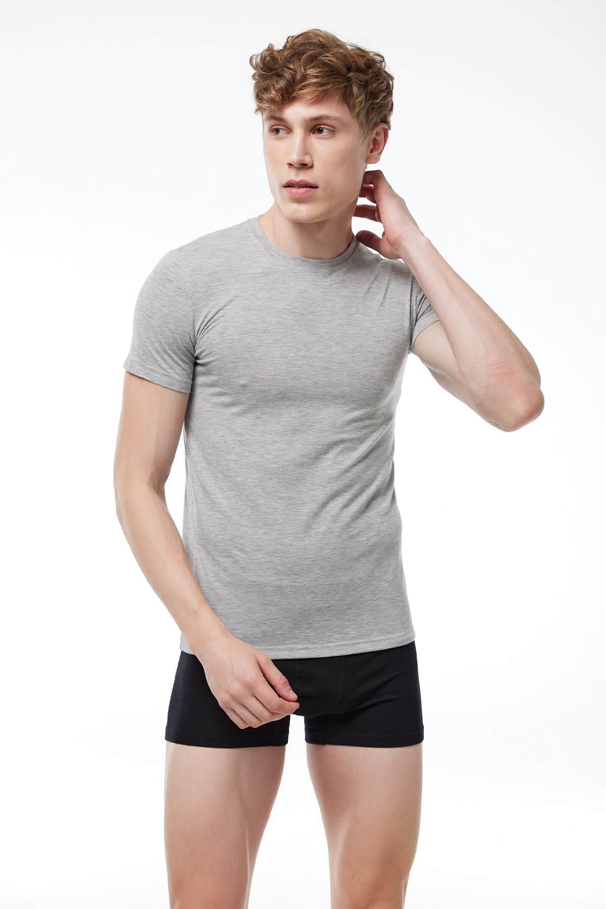 Malabadi 030 Erkek Modal USA Yaka Kısa Kol Body