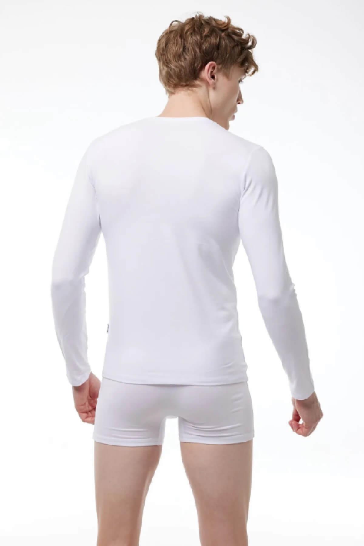 Malabadi 059 Erkek V Yaka Uzun Kol Likralı Modal Body