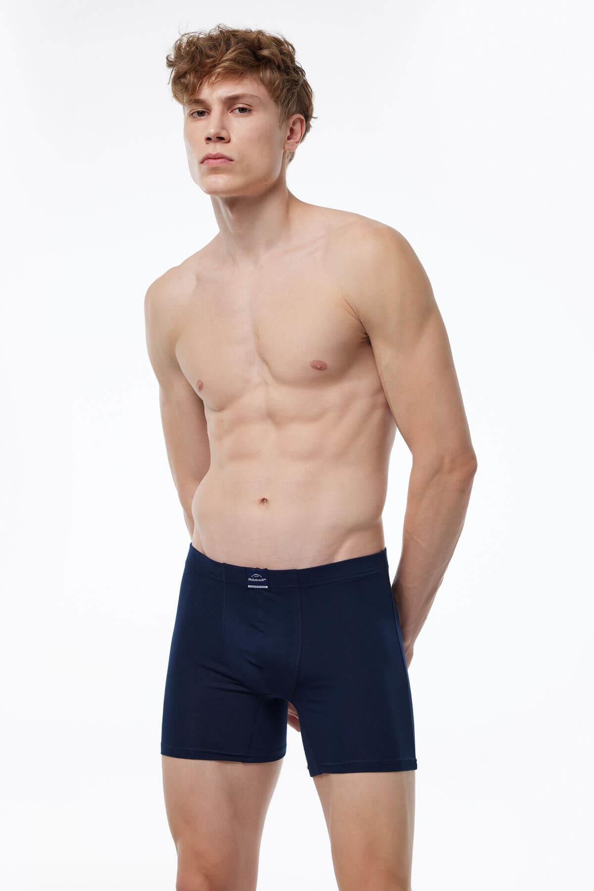 Malabadi 073 Erkek Likralı %95 Pamuk Uzun Boxer