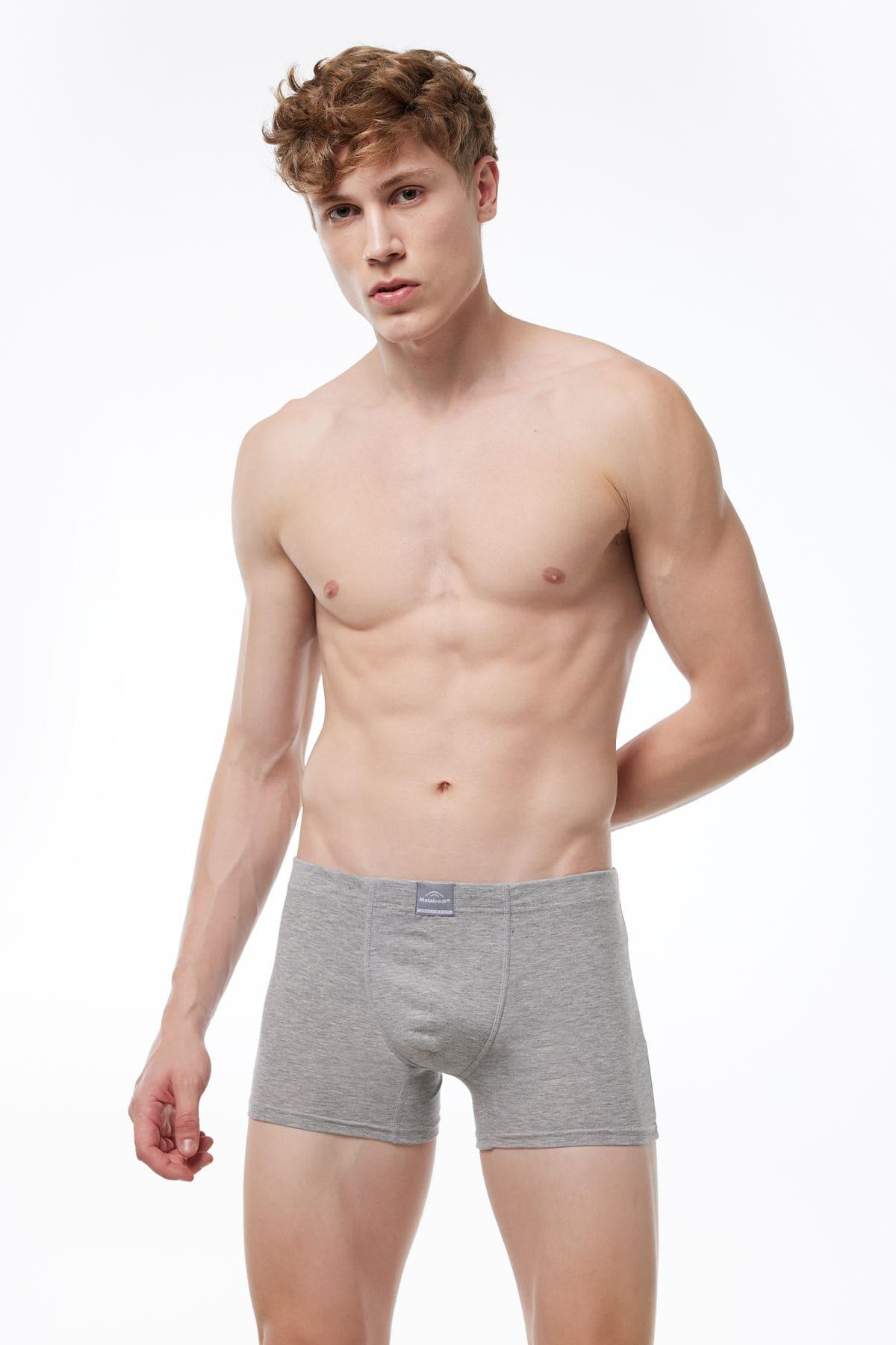 Malabadi 074 - 2' Li Paket Erkek Likralı %95 Pamuk Boxer