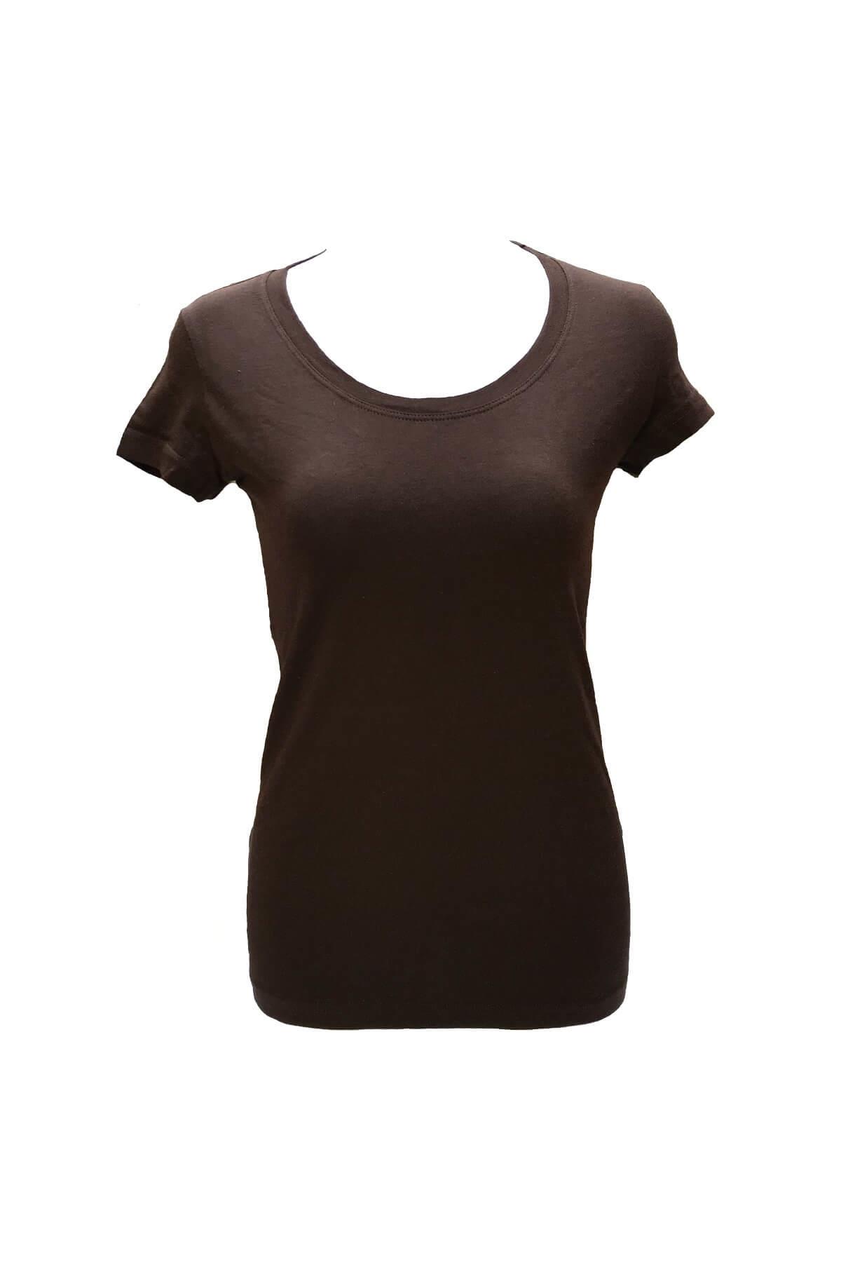 Malabadi 1035 Kadın Modal Kısa Kol Açık Yaka T-shirt & Body