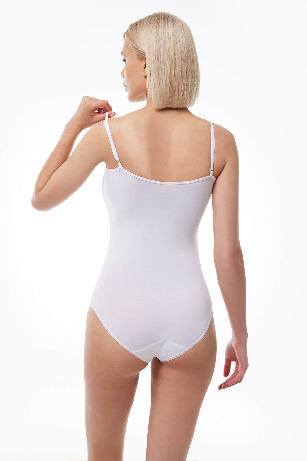 Malabadi 134 Kadın Modal İp Askılı Çıtçıtlı Body