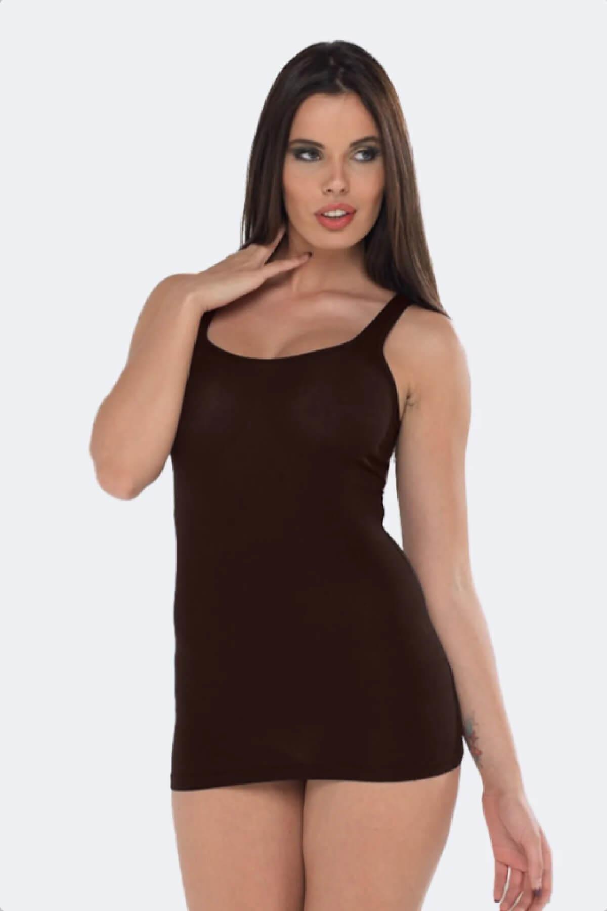 Malabadi 143 Kadın Modal Kalın Askılı Uzun Atlet