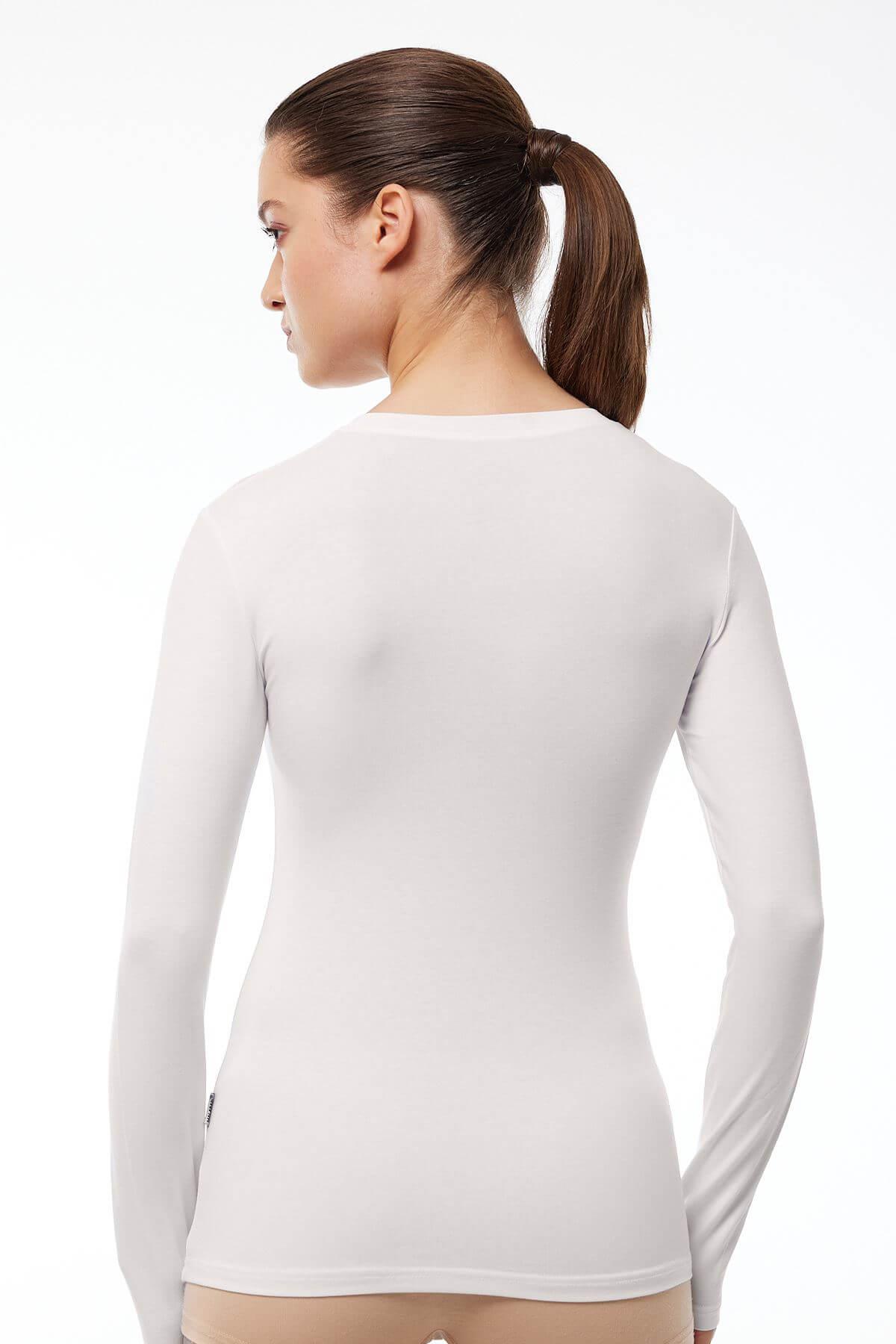 Malabadi 182 Kadın Modal USA ( Bisiklet ) Yaka Uzun Kol Body