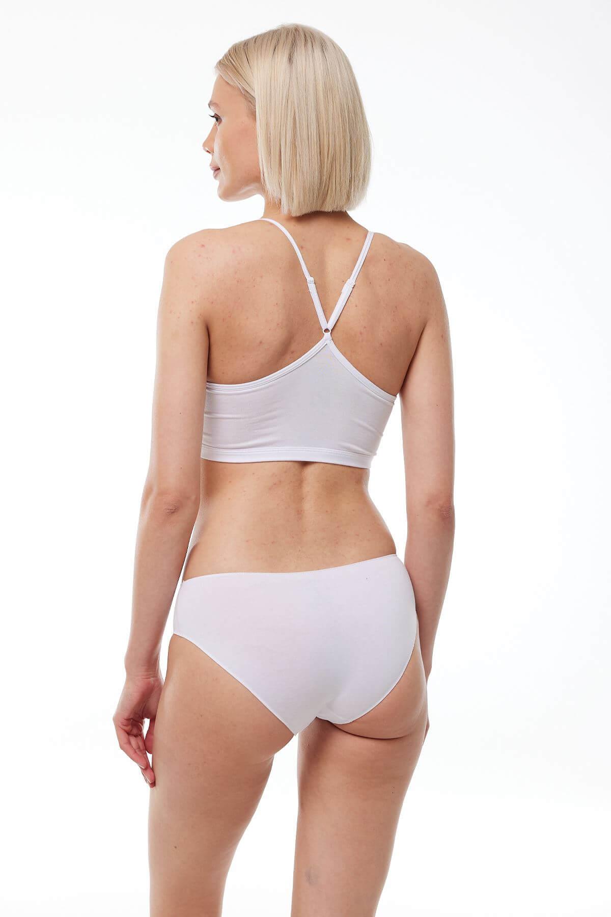 Malabadi 187 2'Li Paket Kadın Modal Ara Bel Dar Kalıp İz Yapmayan Slip & Külot