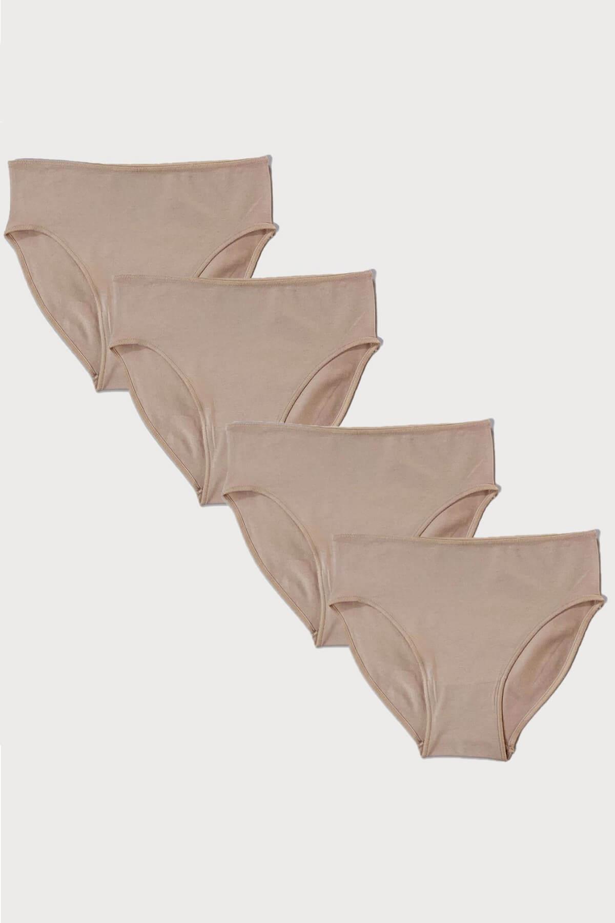 Malabadi 187 4'Lü Paket Kadın Modal Ara Bel Dar Kalıp İz Yapmayan Slip & Külot