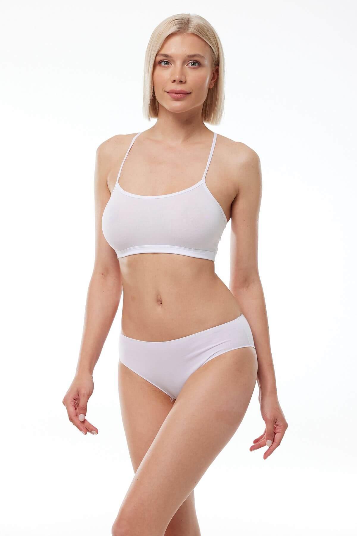 Malabadi 187 4'Lü Paket Kadın Modal Ara Bel Dar Kalıp İz Yapmayan Slip & Külot