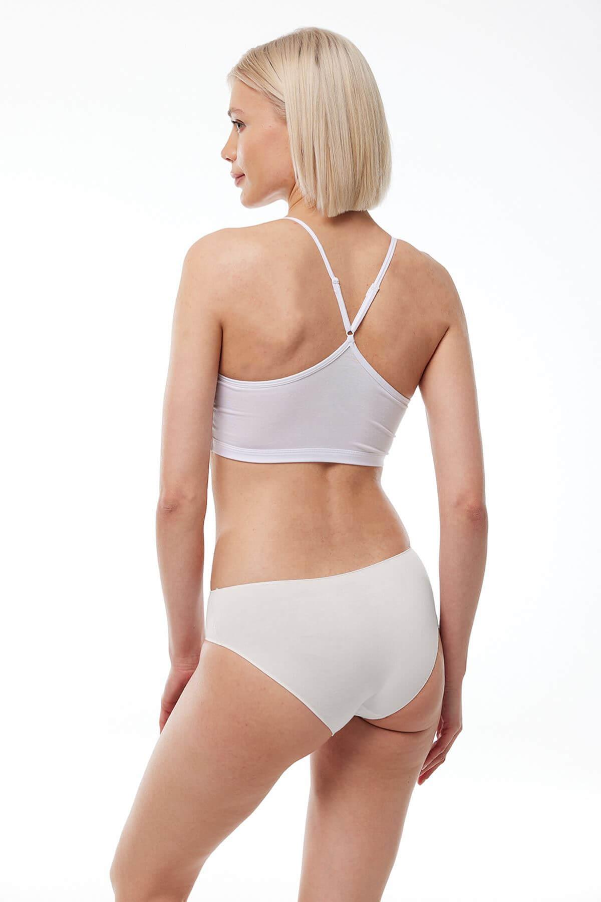 Malabadi 187 4'Lü Paket Kadın Modal Ara Bel Dar Kalıp İz Yapmayan Slip & Külot