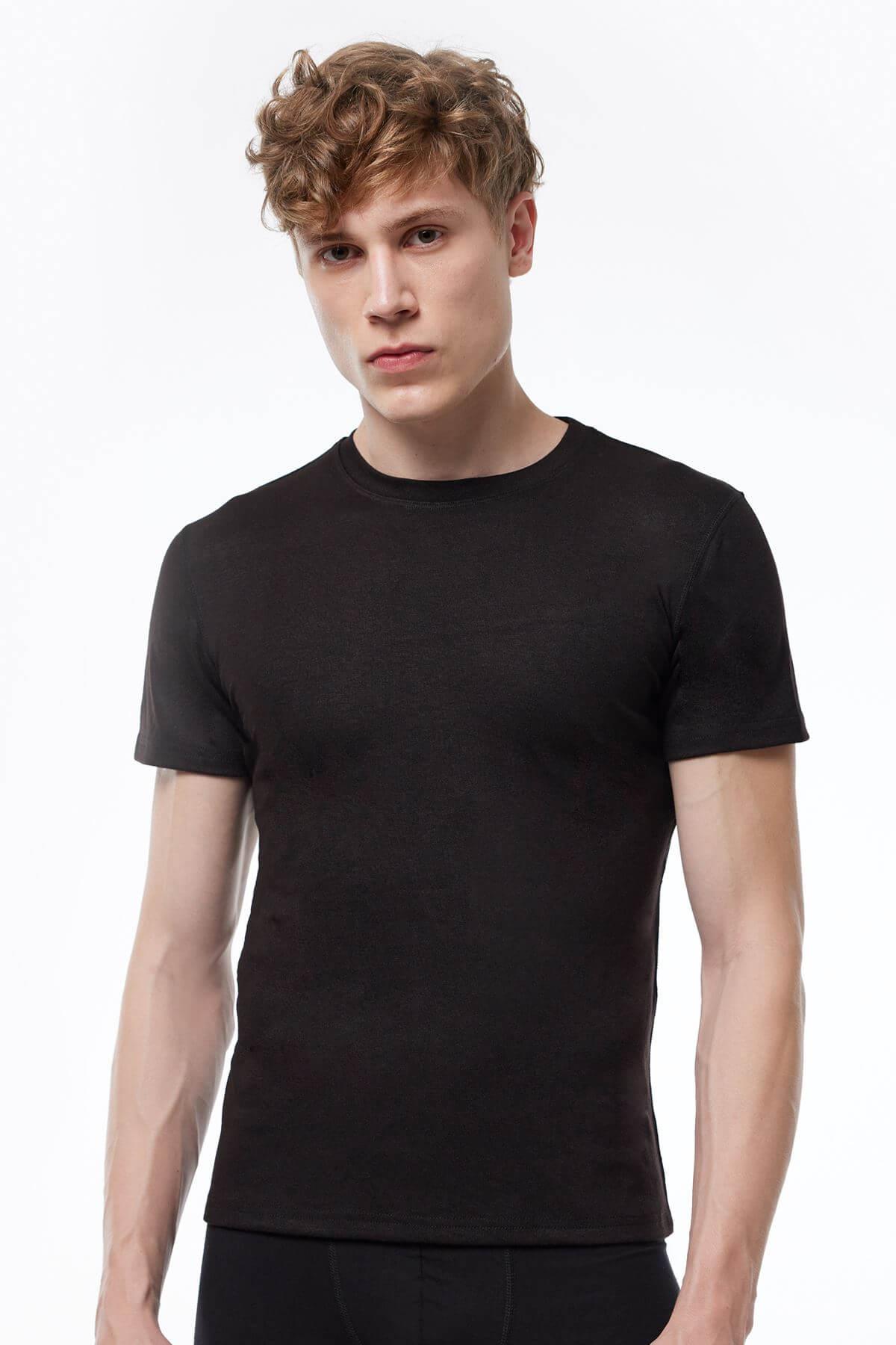 Malabadi 606 Erkek Termal Bisiklet Yaka Kısa Kol Üst İçlik Fanila