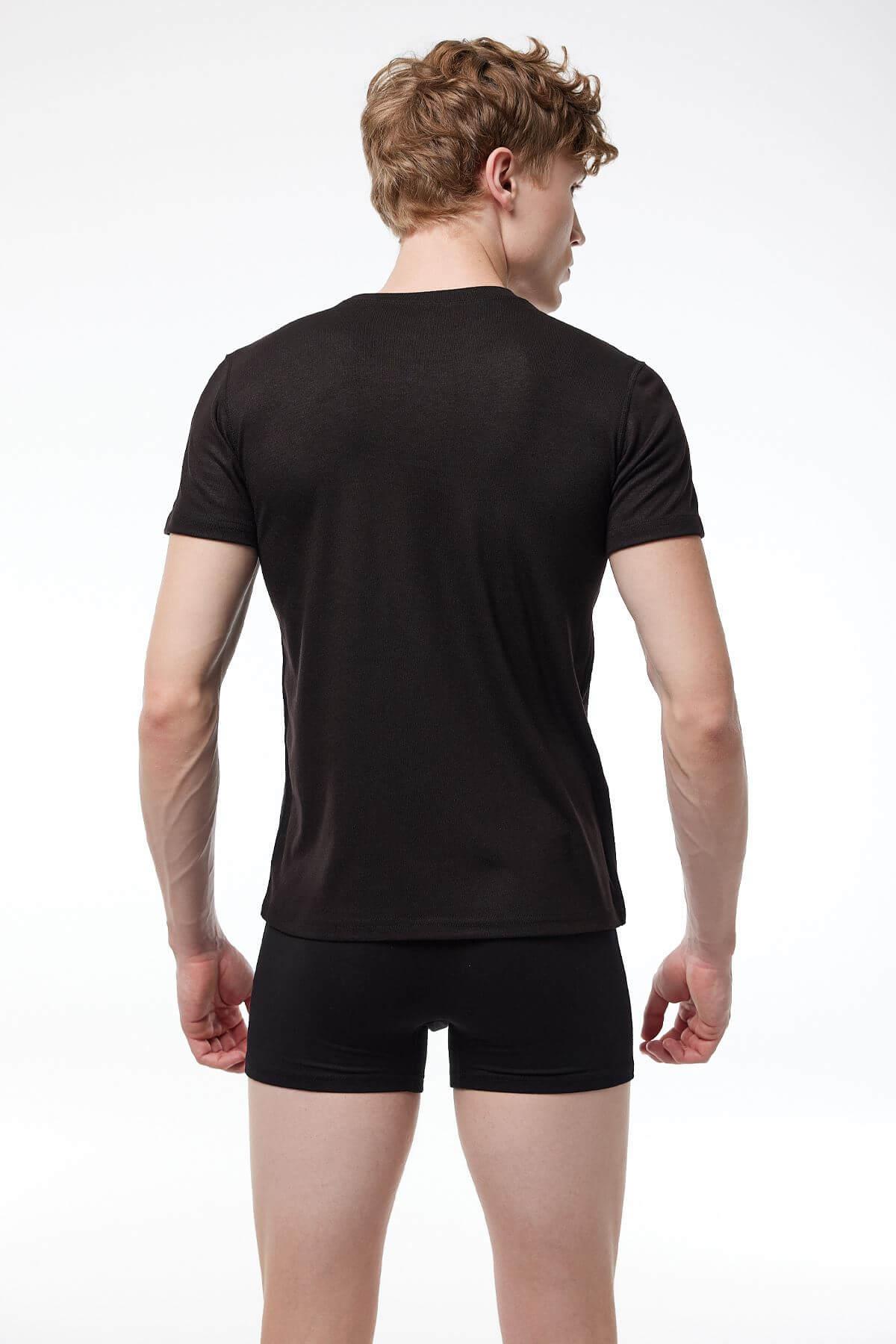 Malabadi 606 Erkek Termal Bisiklet Yaka Kısa Kol Üst İçlik Fanila