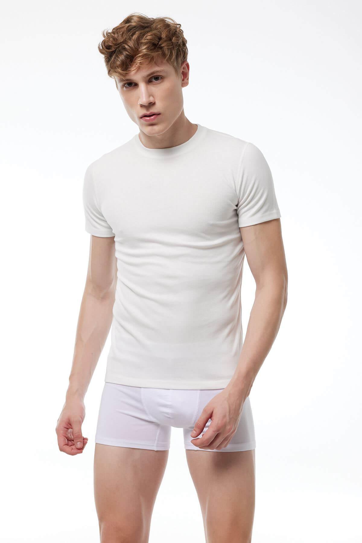 Malabadi 606 Erkek Termal Bisiklet Yaka Kısa Kol Üst İçlik Fanila