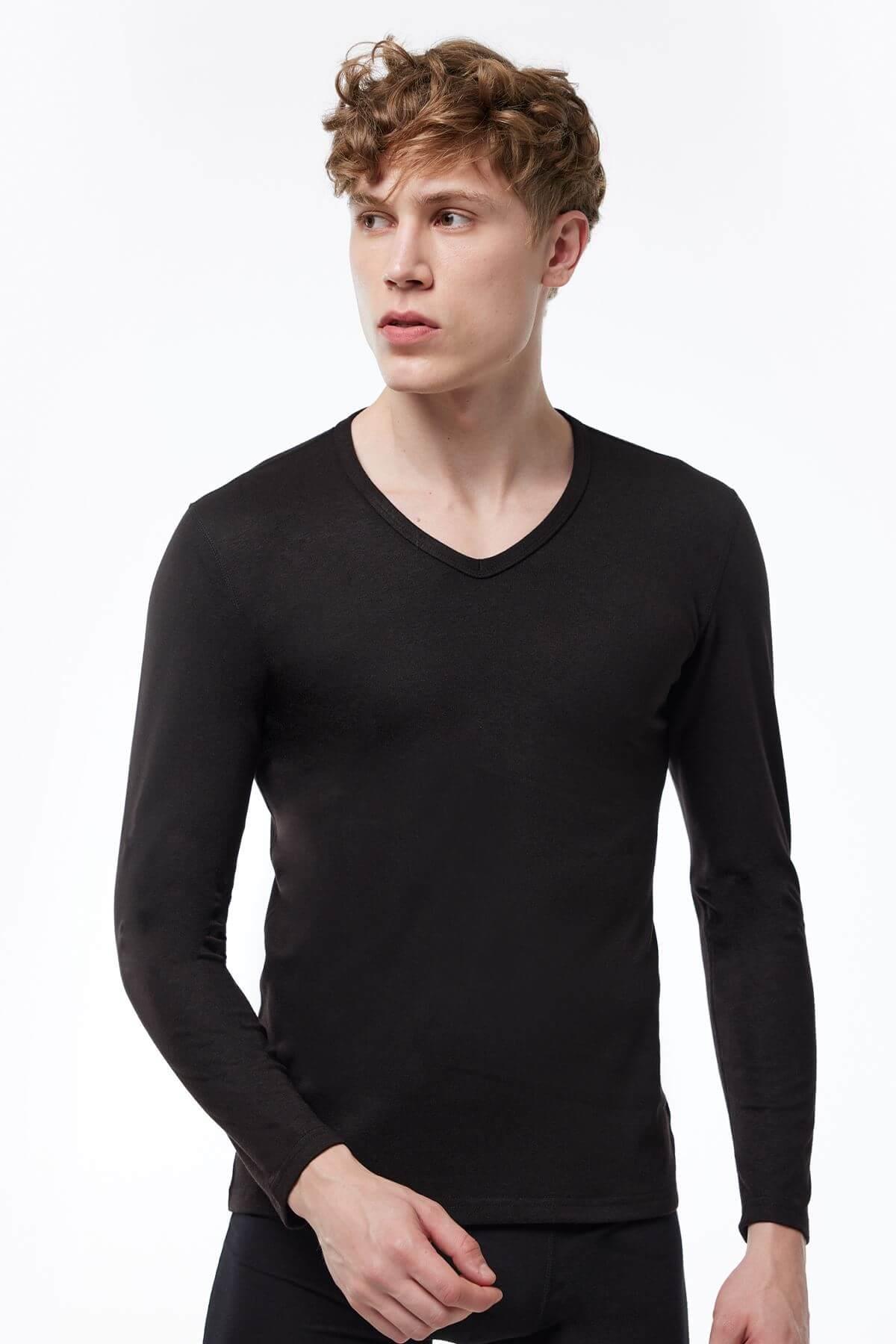 Malabadi 608 Erkek Termal V Yaka Uzun Kol Üst İçlik 