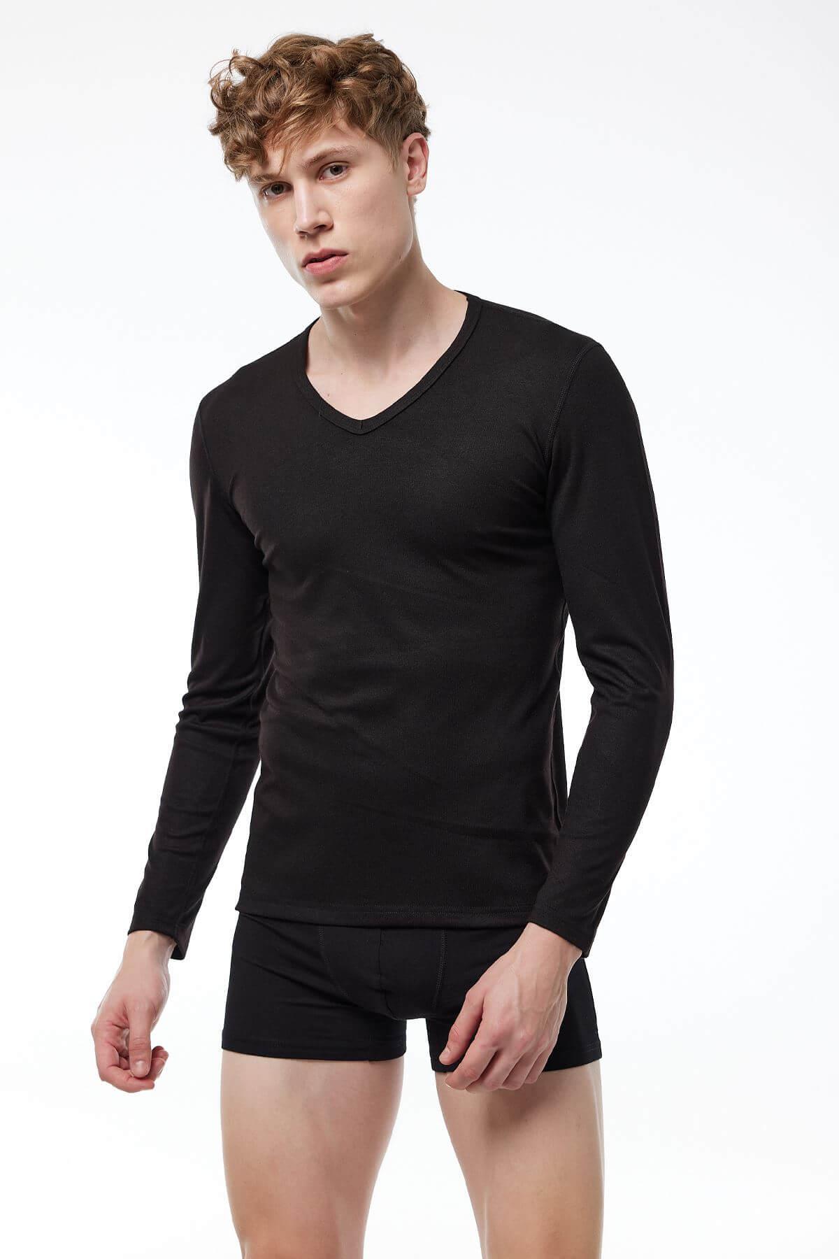 Malabadi 608 Erkek Termal V Yaka Uzun Kol Üst İçlik 