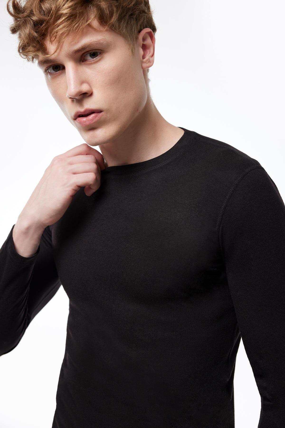 Malabadi 609 Erkek Termal Bisiklet Yaka Uzun Kol Üst İçlik