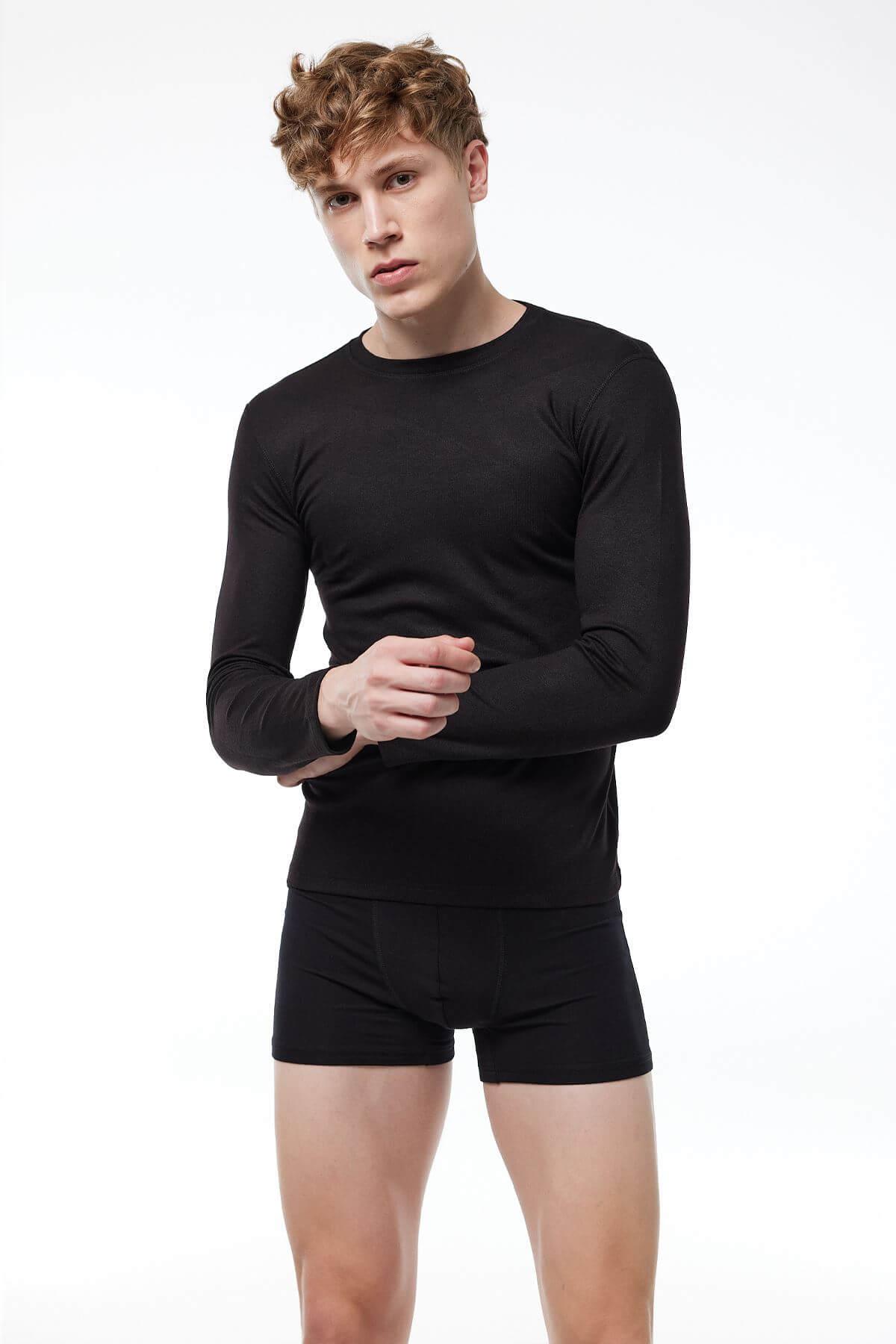 Malabadi 609 Erkek Termal Bisiklet Yaka Uzun Kol Üst İçlik