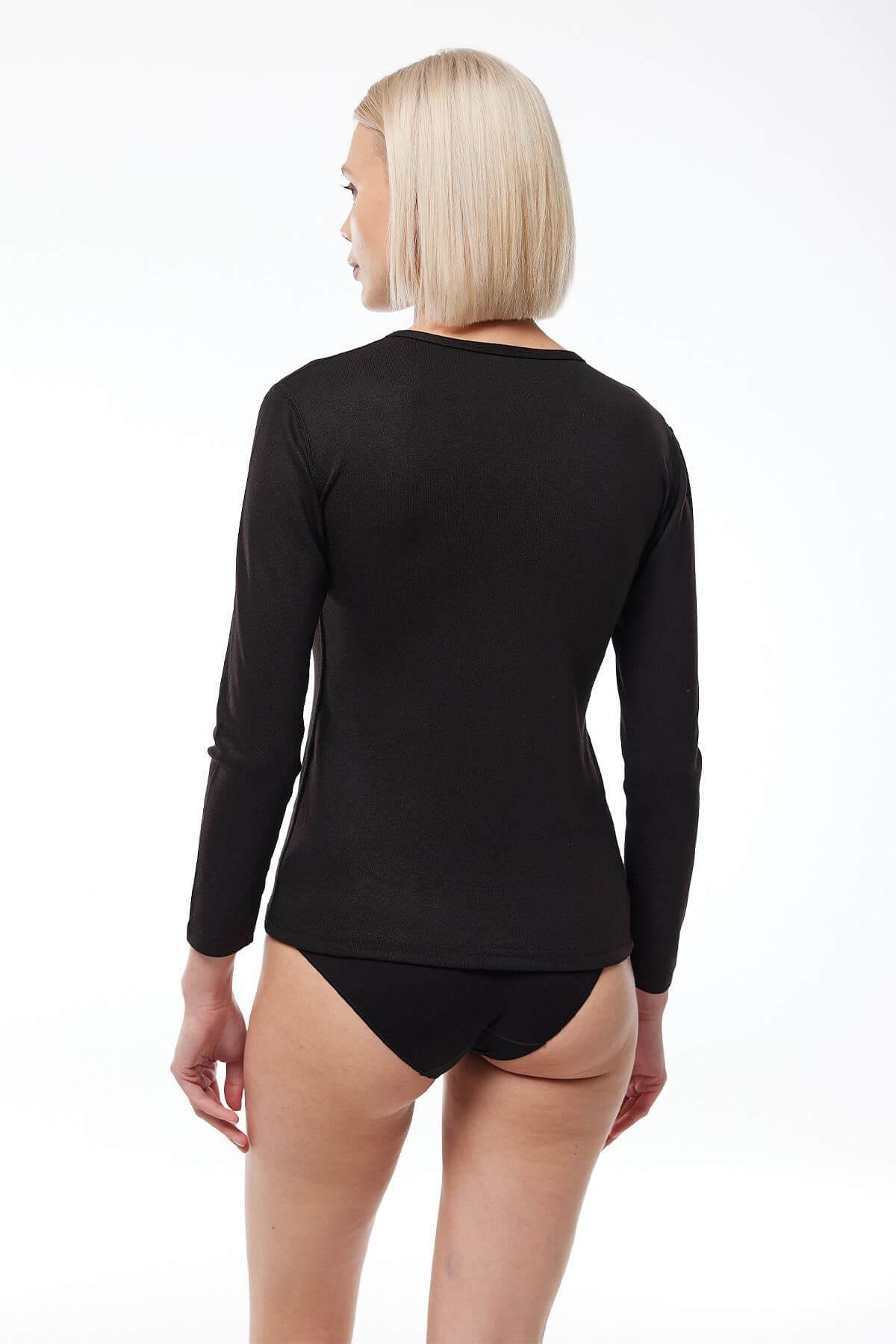 Malabadi 704 Kadın V Yaka Uzun Kol Termal Üst İçlik