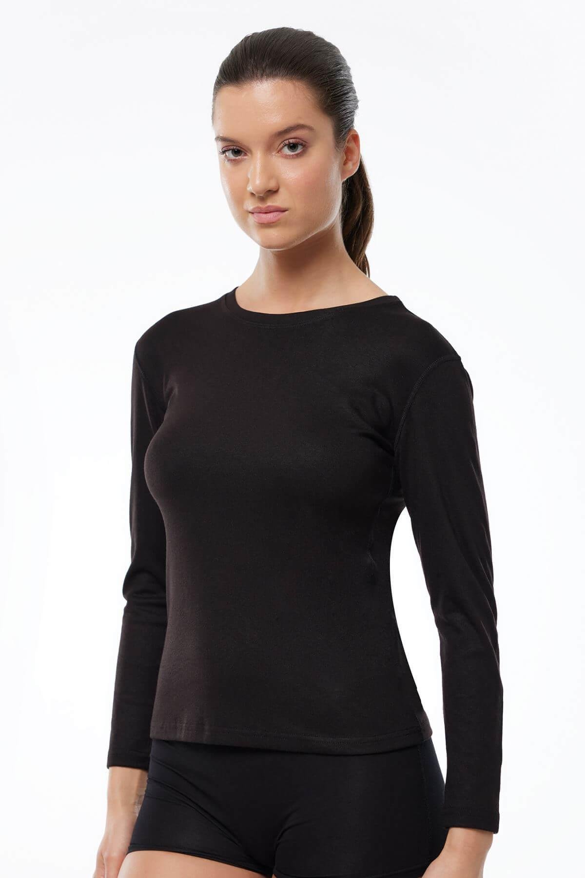 Malabadi 706 Kadın Bisiklet Yaka Uzun Kol Termal Üst İçlik